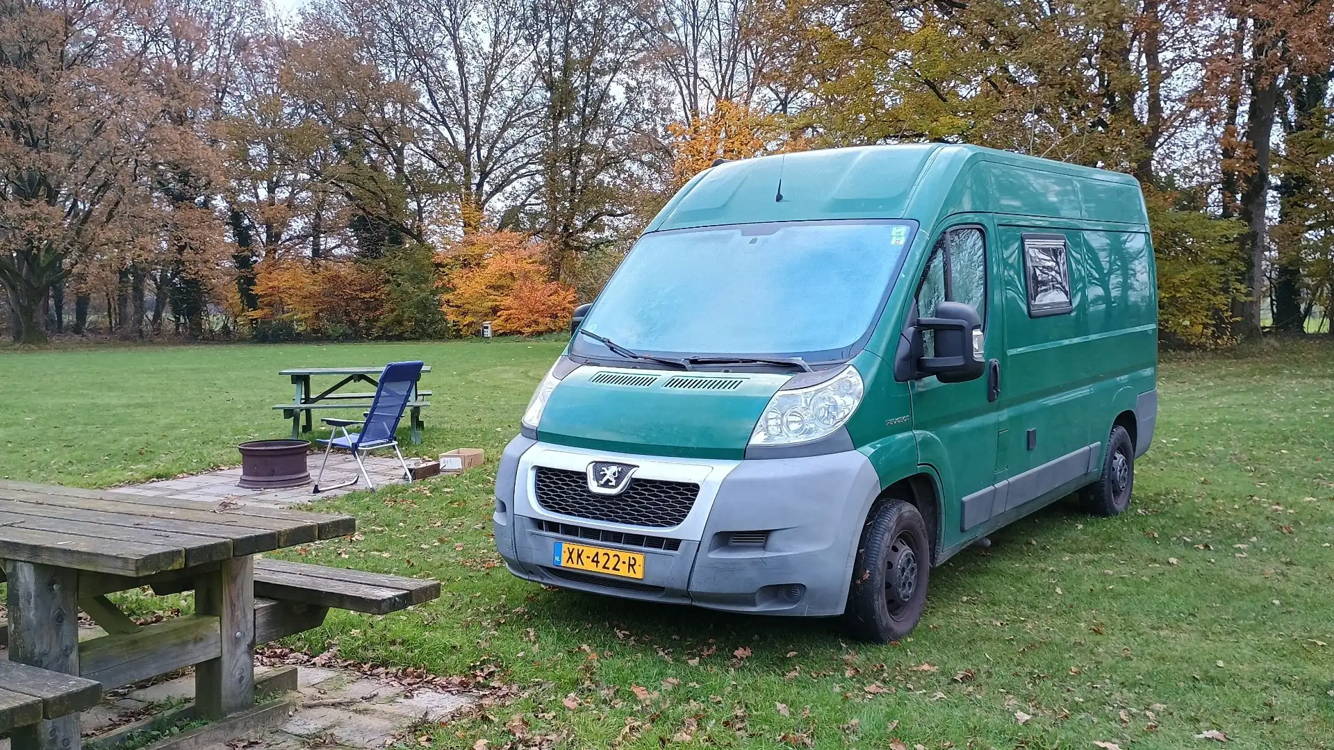 Peugeot Boxer Camper off-grid 2.2 hdi project Groen - 1