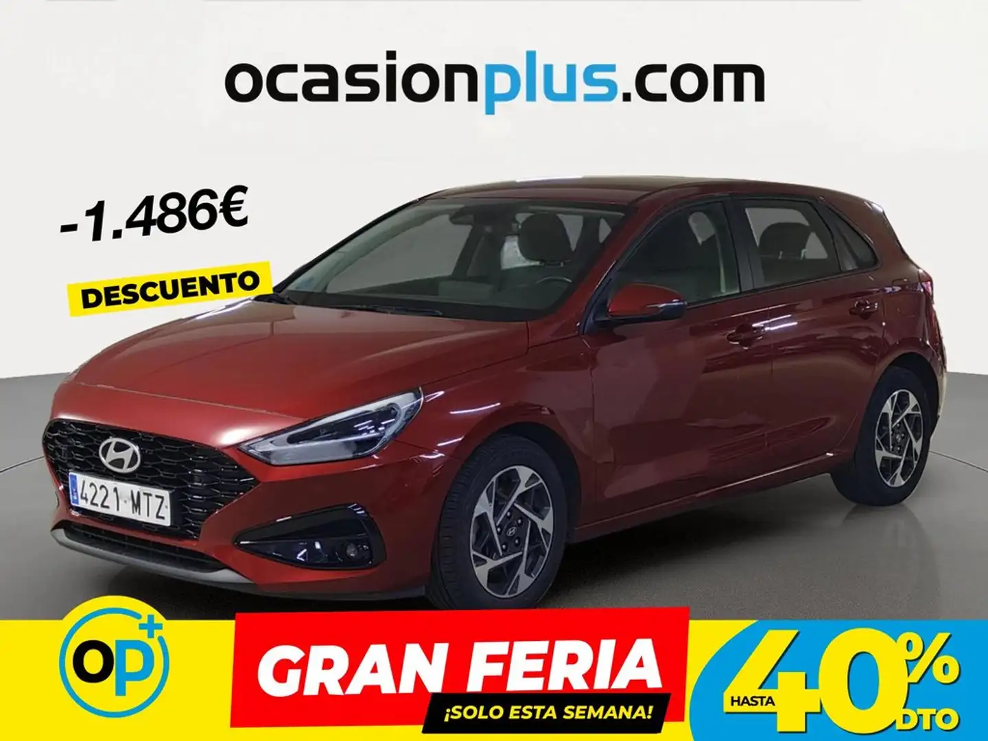 Hyundai i30 FB 1.0 TGDI Klass 48V 120 Rojo - 1