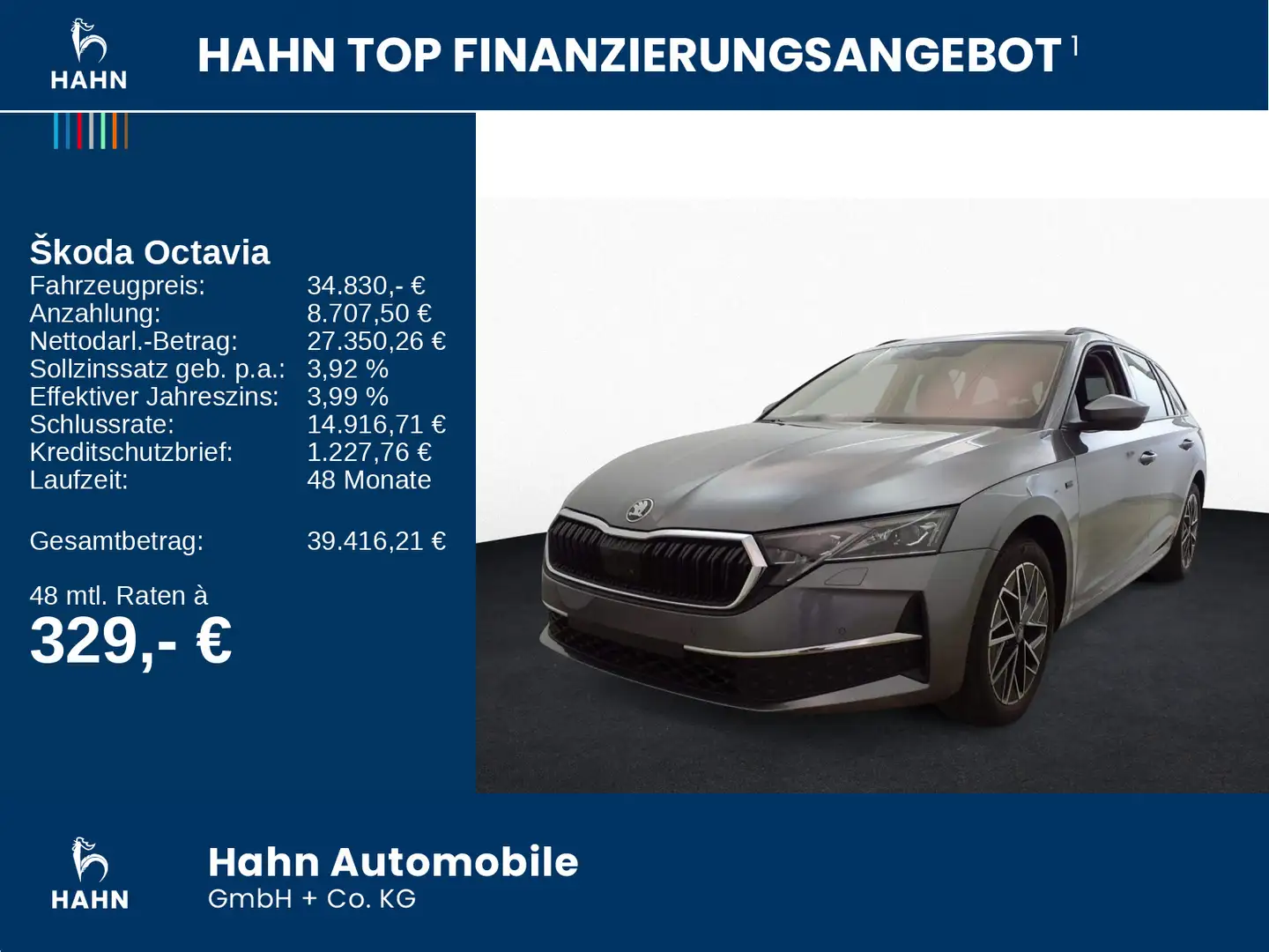 Skoda Octavia Cambi 2.0TDI DSG Tour LED Pano Standhzg Grau - 2