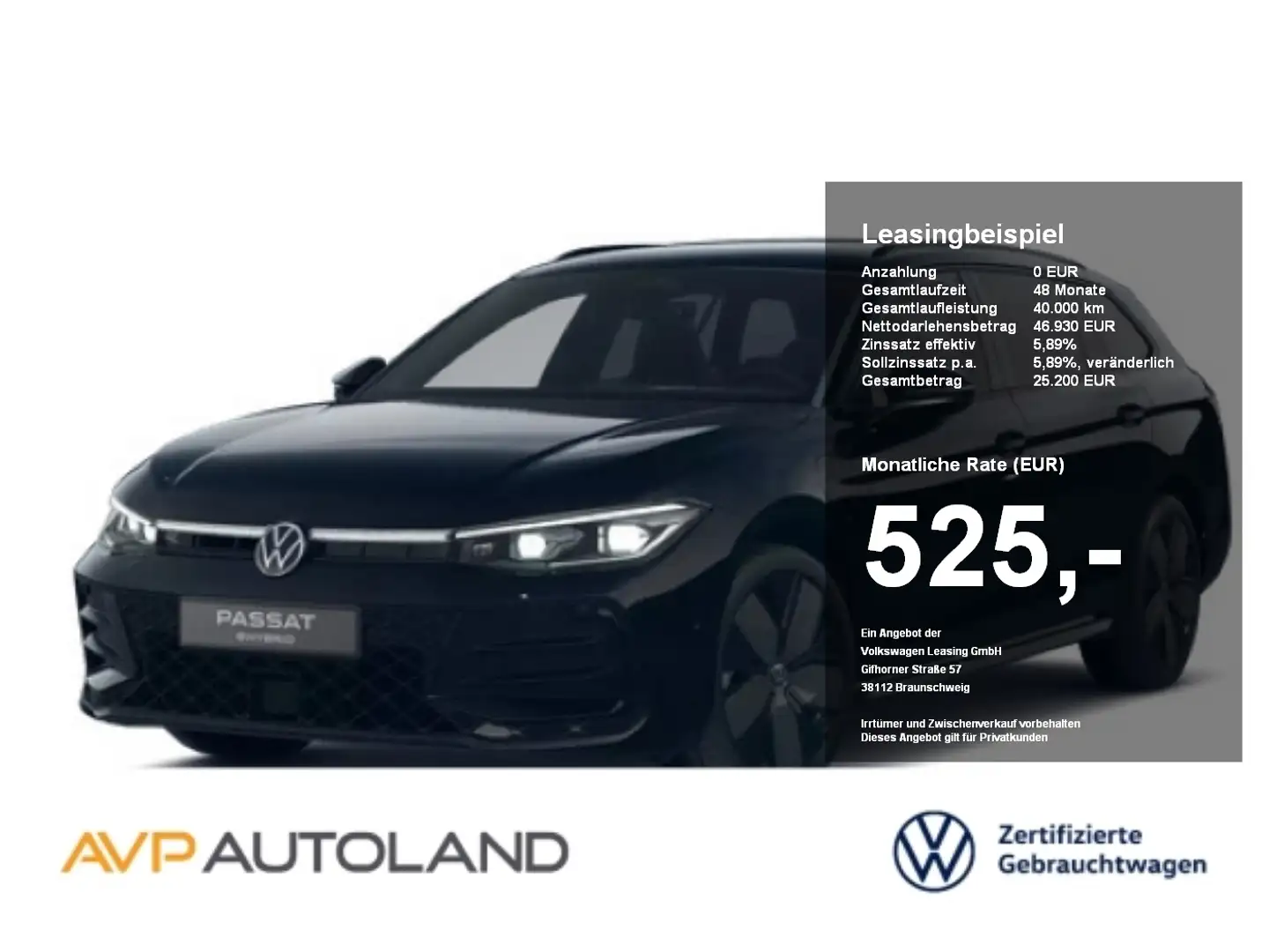 Volkswagen Passat Variant 1.5 TSI DSG eHybrid R-Line BLACK Schwarz - 1
