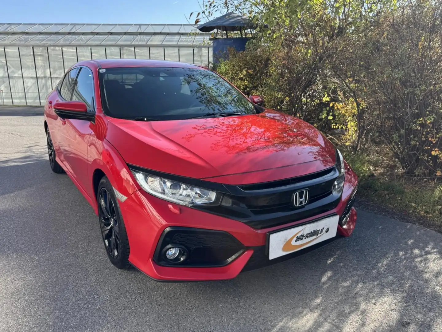 Honda Civic 1,6 i-DTEC Navi RKamera CarPlay ACC LKAS 1.Besitz Rot - 1