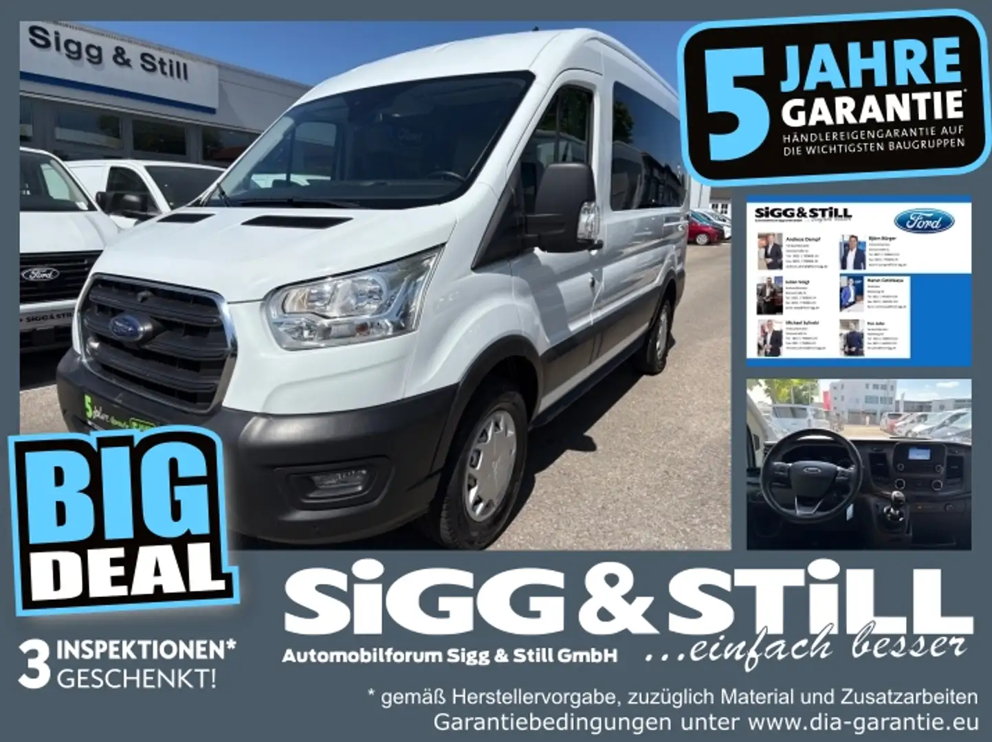 Ford Transit 350 Kombi L2/H2 Trend 9-SI AHK*KLIMA*PDC*TEMP Beyaz - 1