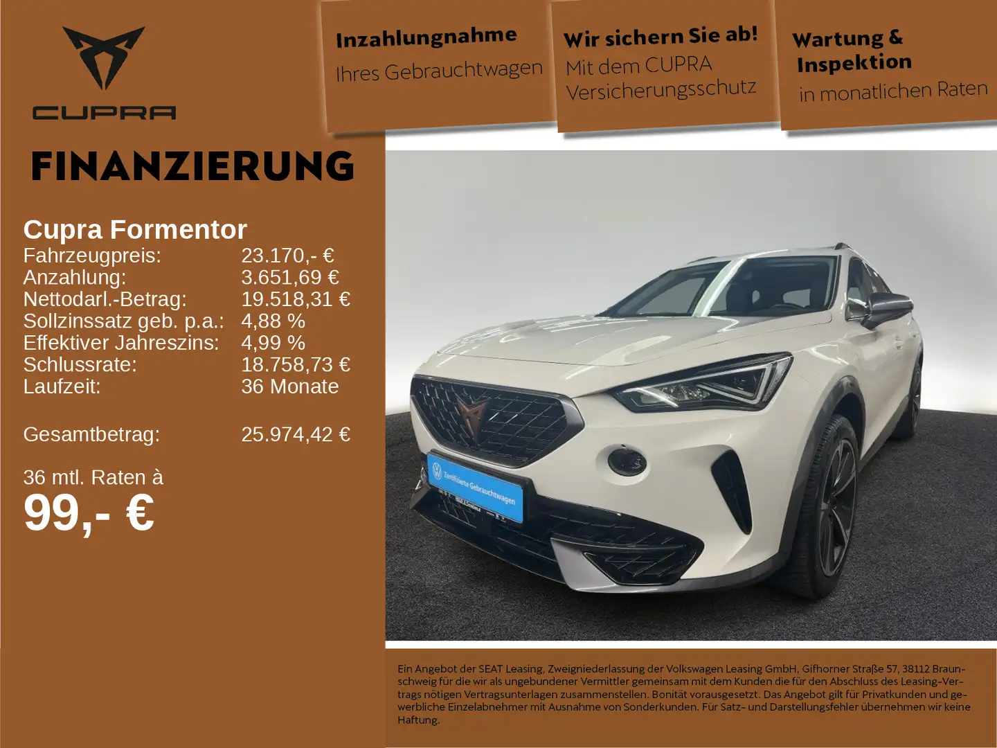 CUPRA Formentor 1.5 TSI 18 ACC AHK LED NAVI PDC SHZ Blanc - 1