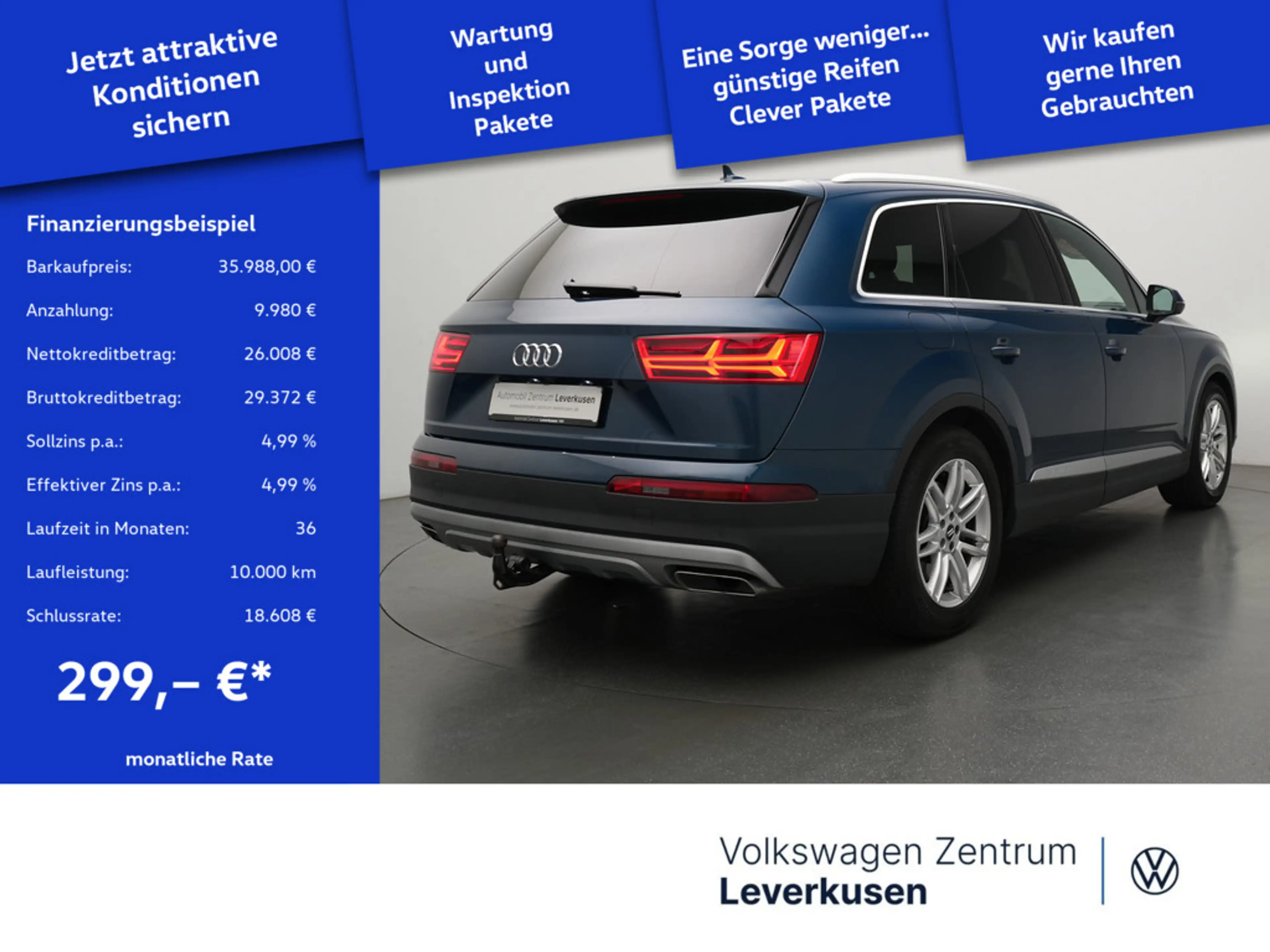Audi Q7 45 quattro ACC PANO NAVI AHK LUFT KAM LED — photo 2