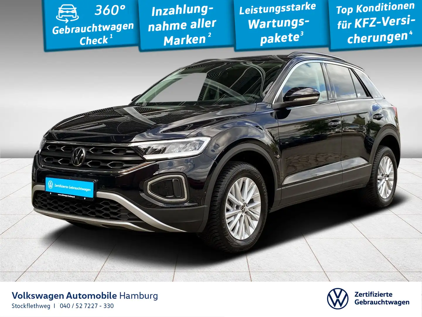 Volkswagen T-Roc 1.0 TSI Life Navi Sthzg LED DigitalCockpit Schwarz - 1