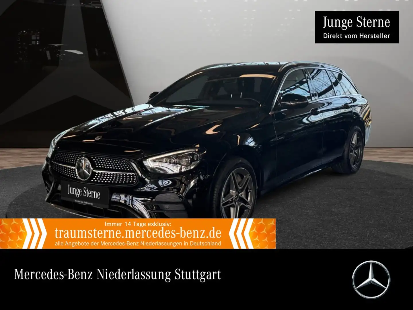 Mercedes-Benz E 300 de T 4M AMG+360+AHK+MULTIBEAM+FAHRASS+9G Schwarz - 1