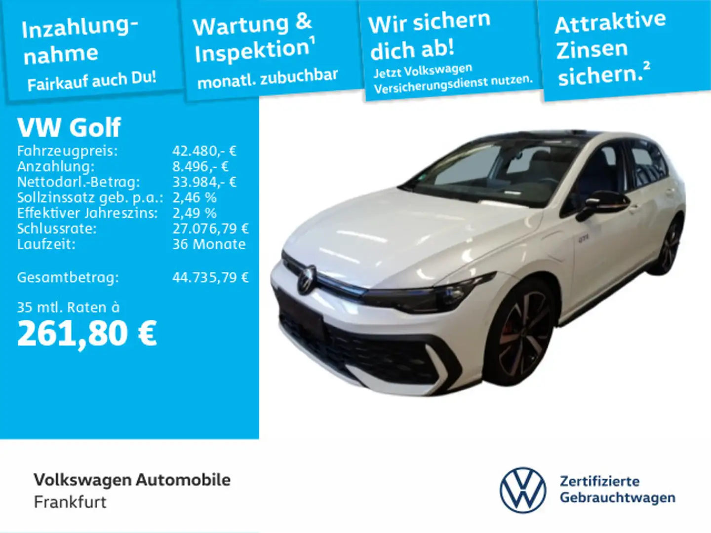 Volkswagen Golf GTE VIII 1.5 TSI DSG eHybrid GTE Navi AHK IQ.LI Weiß - 1