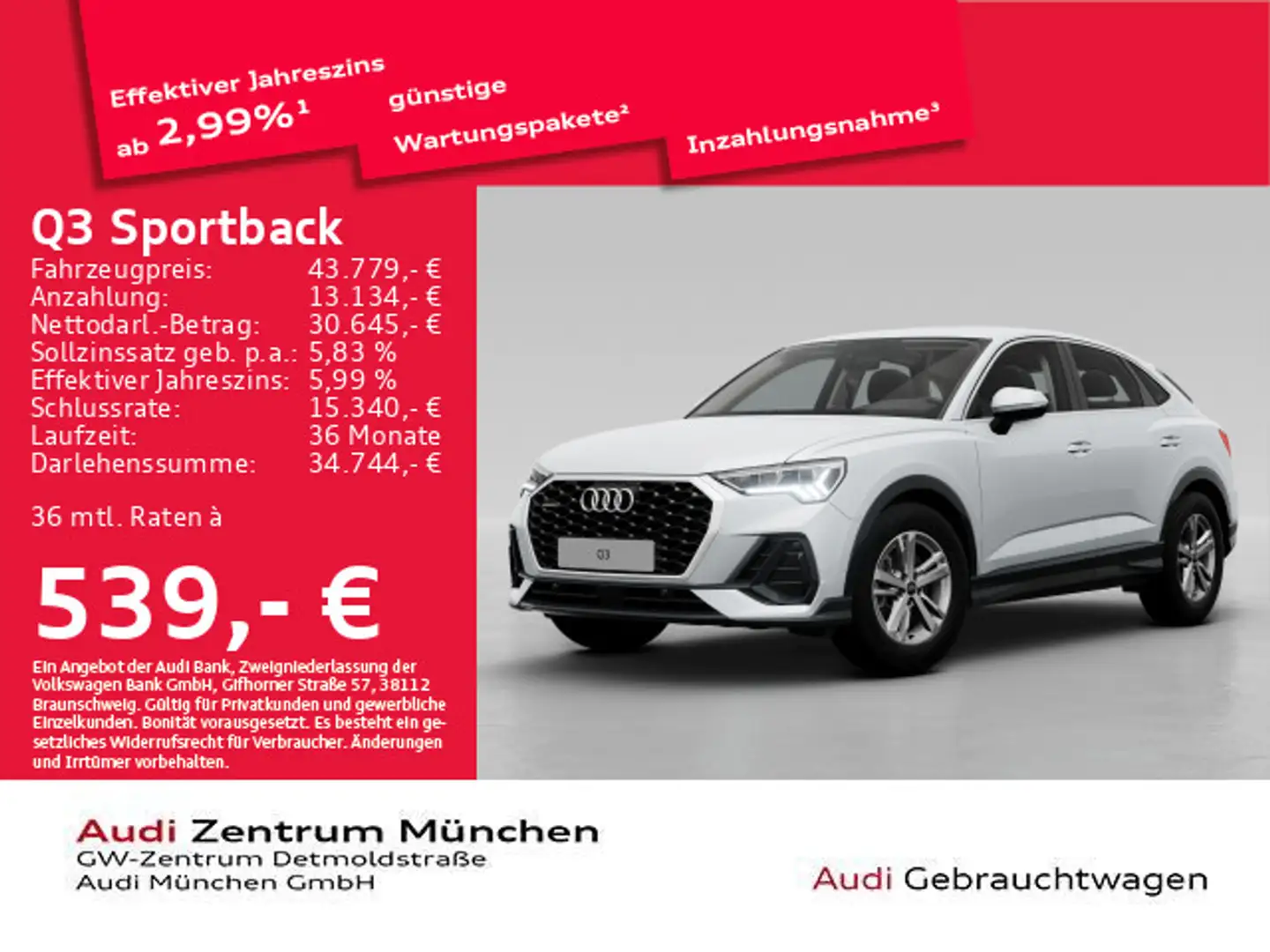Audi Q3 40 TDI qu. S tronic StdHzg/Virtual/ Weiß - 1