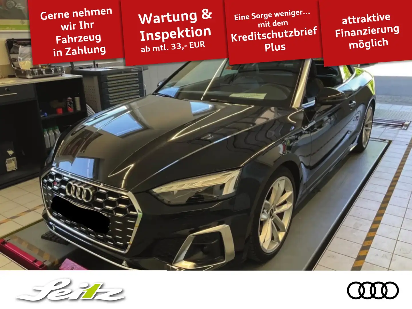 Audi S5 Cabriolet 3.0 TFSI quattro *AHK*HEAD-UP*B&O*MATRIX Schwarz - 1