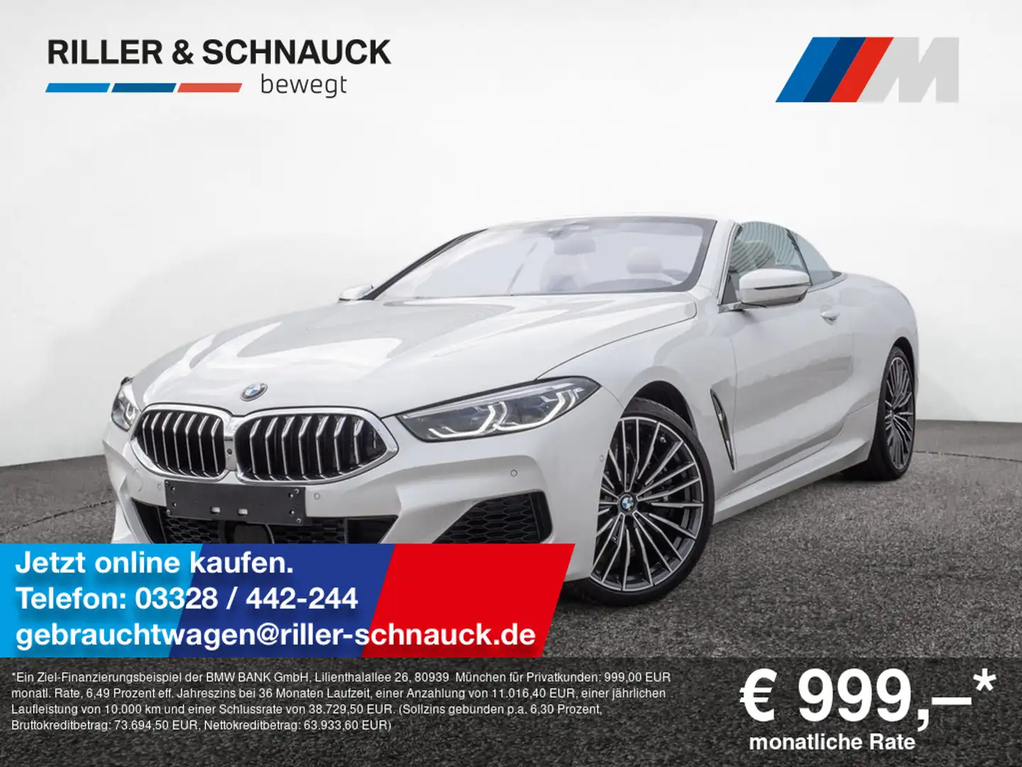 BMW M850 i Cabrio xDrive VOLL-LEDER+INNOVATION+B&W Weiß - 1
