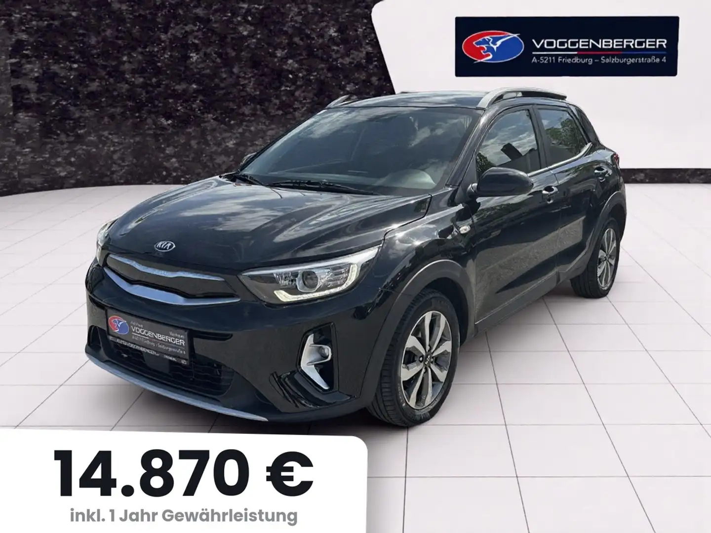 Kia Stonic Stonic 1,0 TGDI GPF ISG Silber DCT Aut. Schwarz - 1