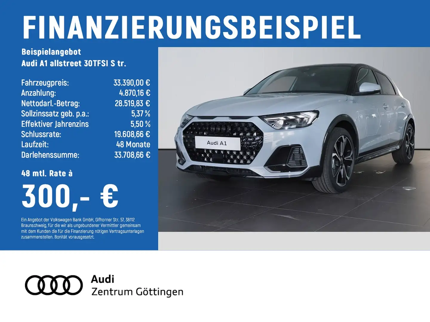 Audi A1 allstreet 30TFSI S tr. LED+INFOTAINMENT+OPTIK Gris - 2