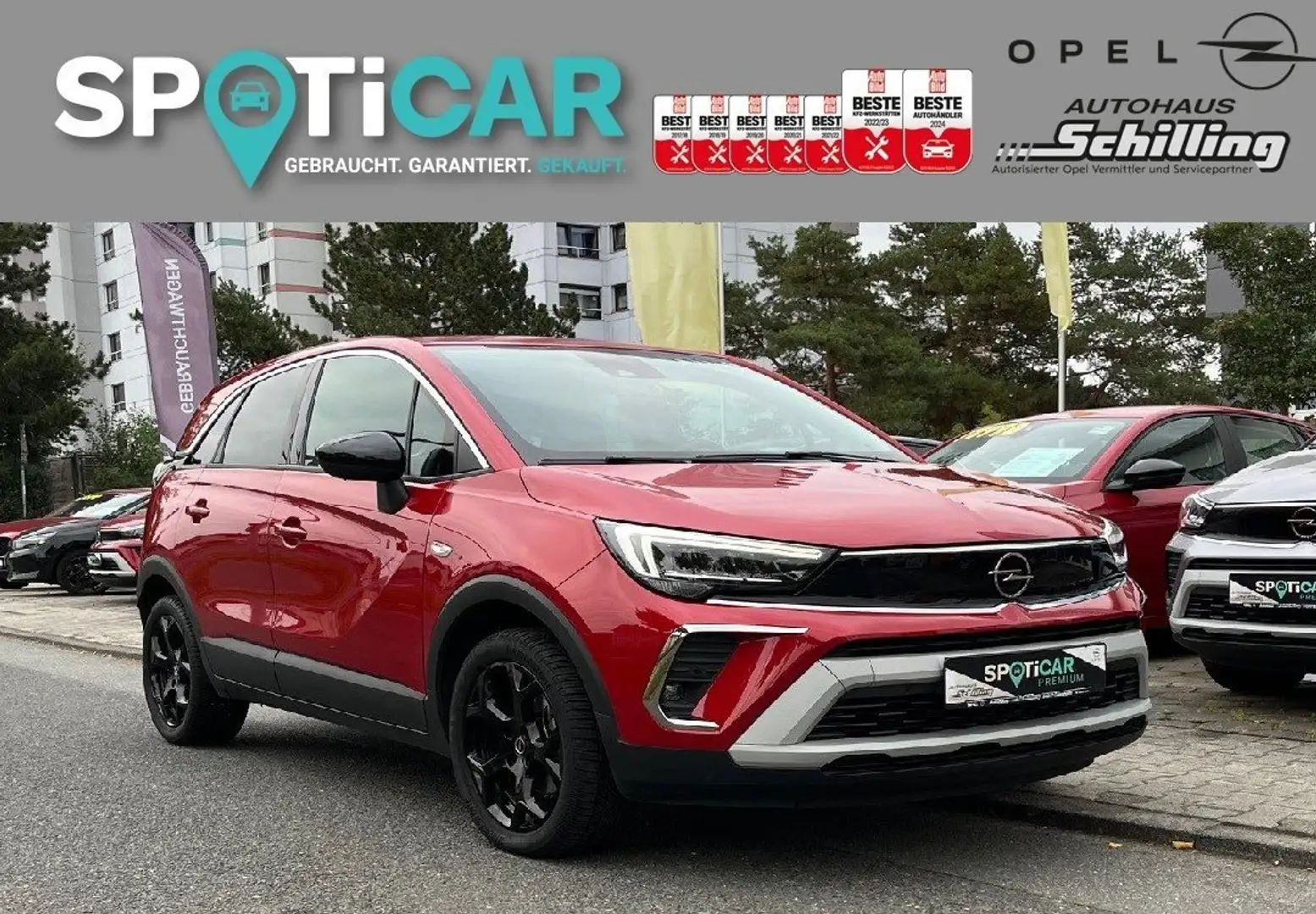 Opel Crossland 1.2 Elegance Navi Winter-Paket Rot - 1