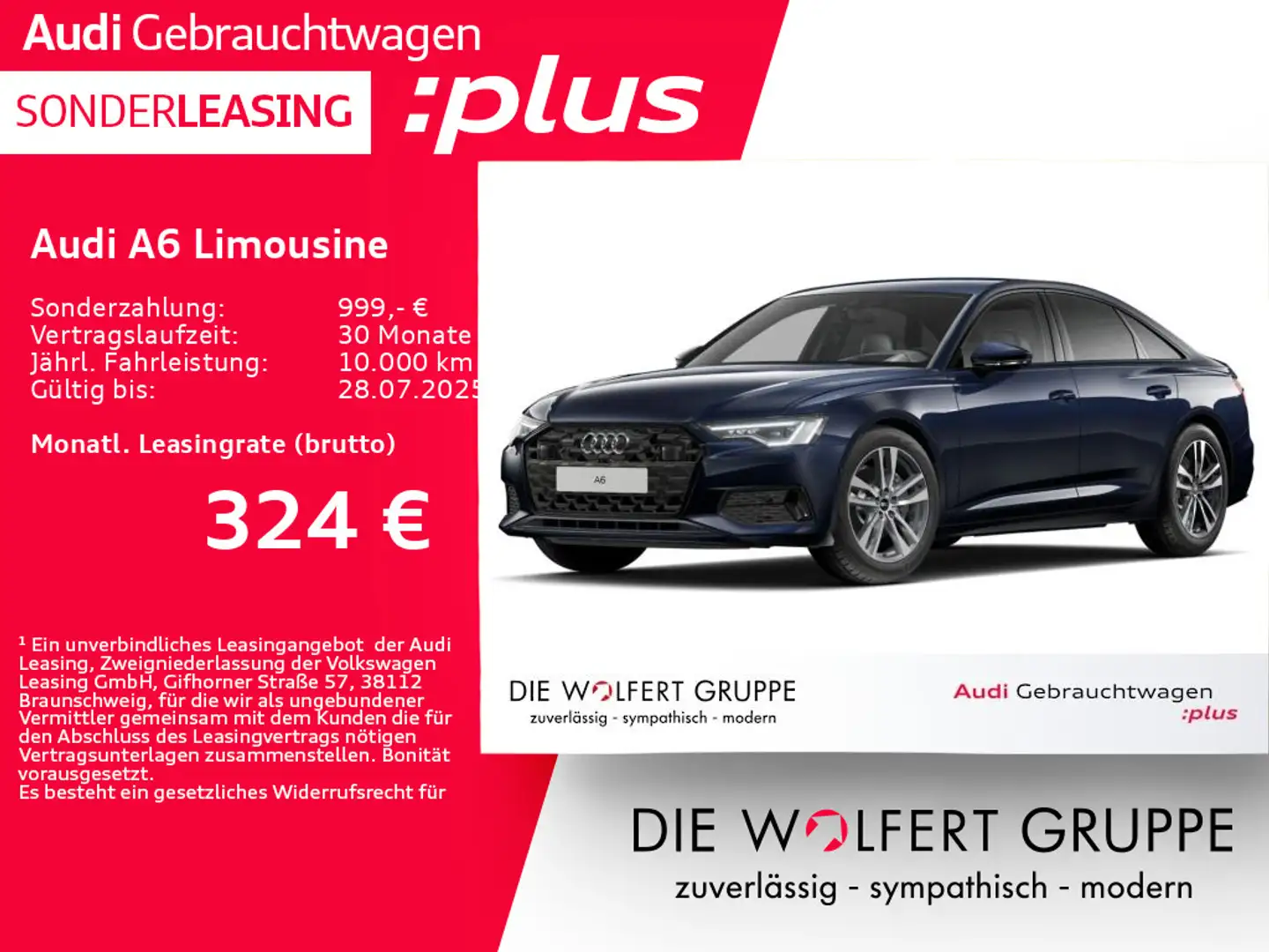 Audi A6 advanced 45 TFSI quattro S tronic Bleu - 1