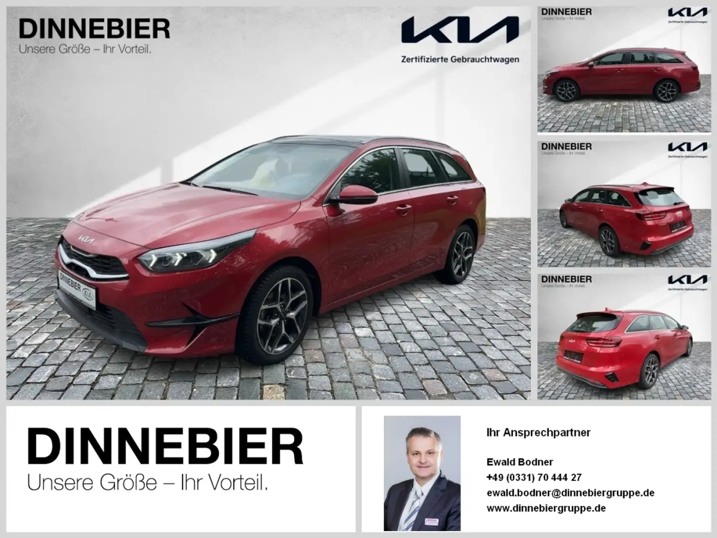 Kia Ceed SW / cee'd SW Ceed Sportswagon Spirit Glasdach+LED+Kamera Rot - 1