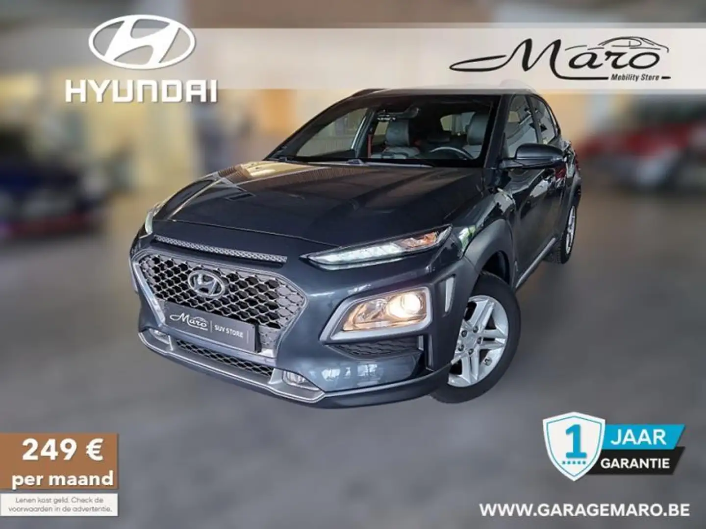 Hyundai KONA 1.0 T-GDi Urban Red Interior | GPS, camera, cruise Gris - 1