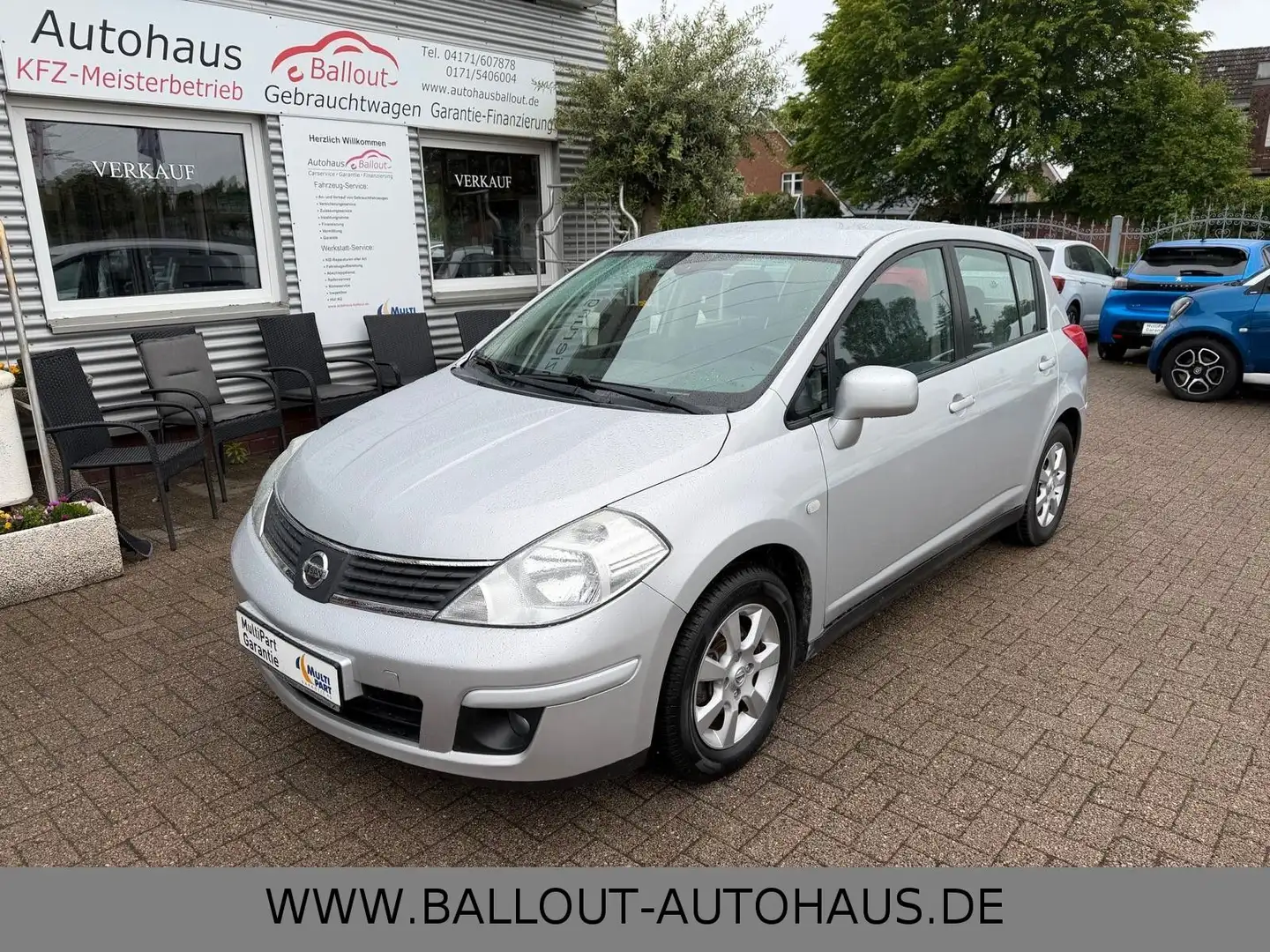 Nissan Tiida Acenta*2.HAND*KLIMA*TEMPO*TÜV/AU NEU*EURO4 Silber - 2