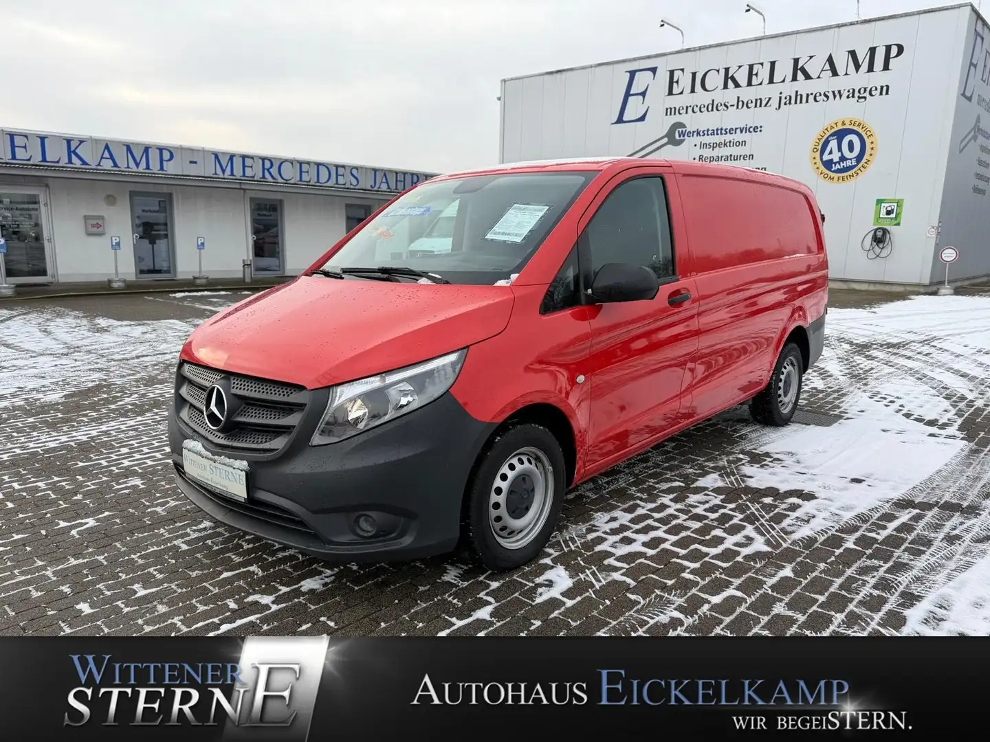 Mercedes-Benz Vito Kasten lang NAVI STH AHK LKW KLIMA 3SITZ Rouge - 1