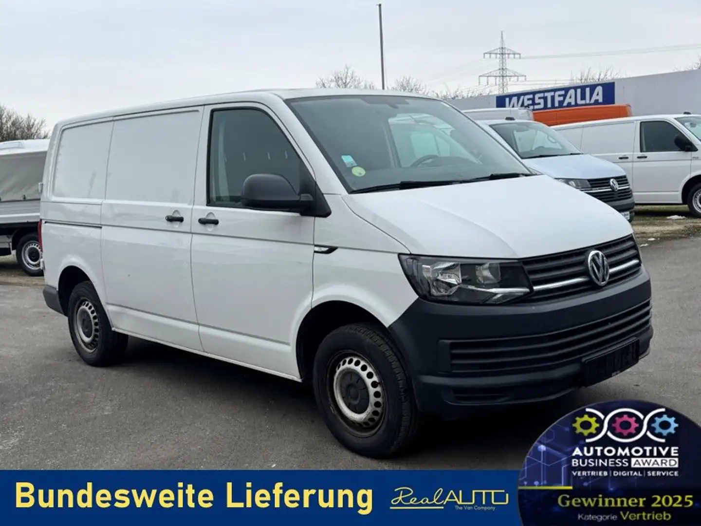 Volkswagen T6 Transporter Kasten TDI DSG Klima*Tempomat*PDC Weiß - 1