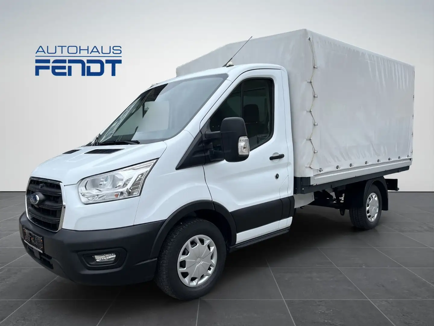 Ford Transit Pritsche 350L2 AHK Sitzh.Standh.PlaneDAB Weiß - 1