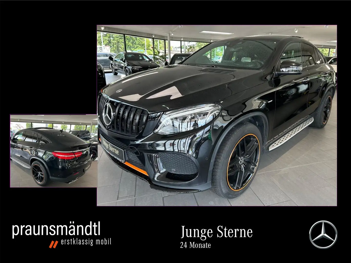 Mercedes-Benz GLE 350 d 4M Cp AMG OrangeArt Pano/Distr./Stahzg Schwarz - 1