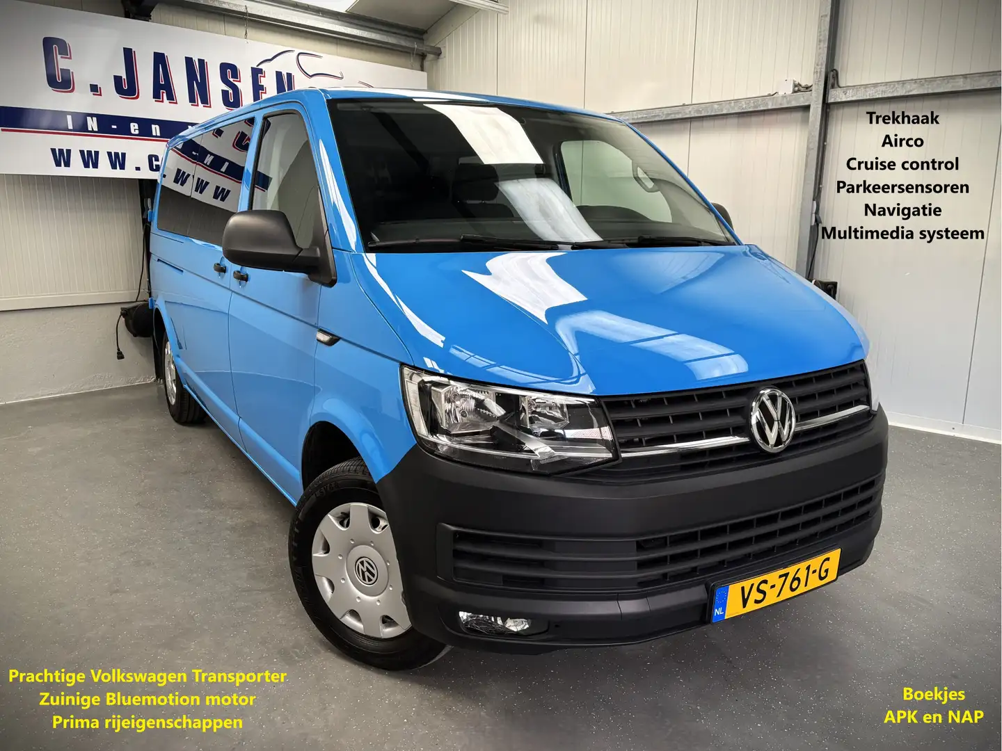 Volkswagen Transporter 2.0 TDI L2H1 - Dubbel cabine! Blu/Azzurro - 1