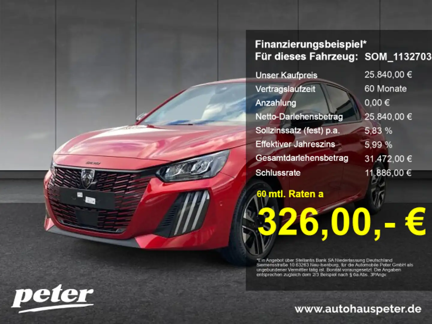 Peugeot 208 208 Allure Hybrid 100 SHZ+Navi+360 Kamera+EPH+ Rot - 1