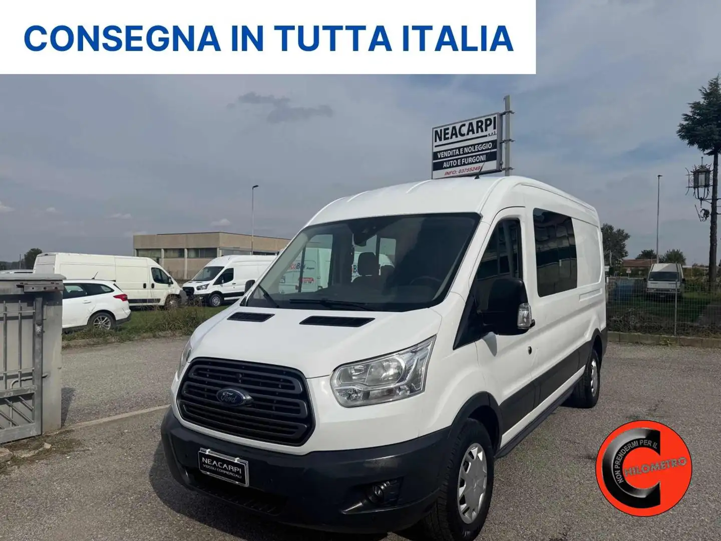 Ford Transit 330 2.0 TDCi 130 CV N1 DC 6 POSTI(L3H2)SENSORI-E6B Blanc - 1