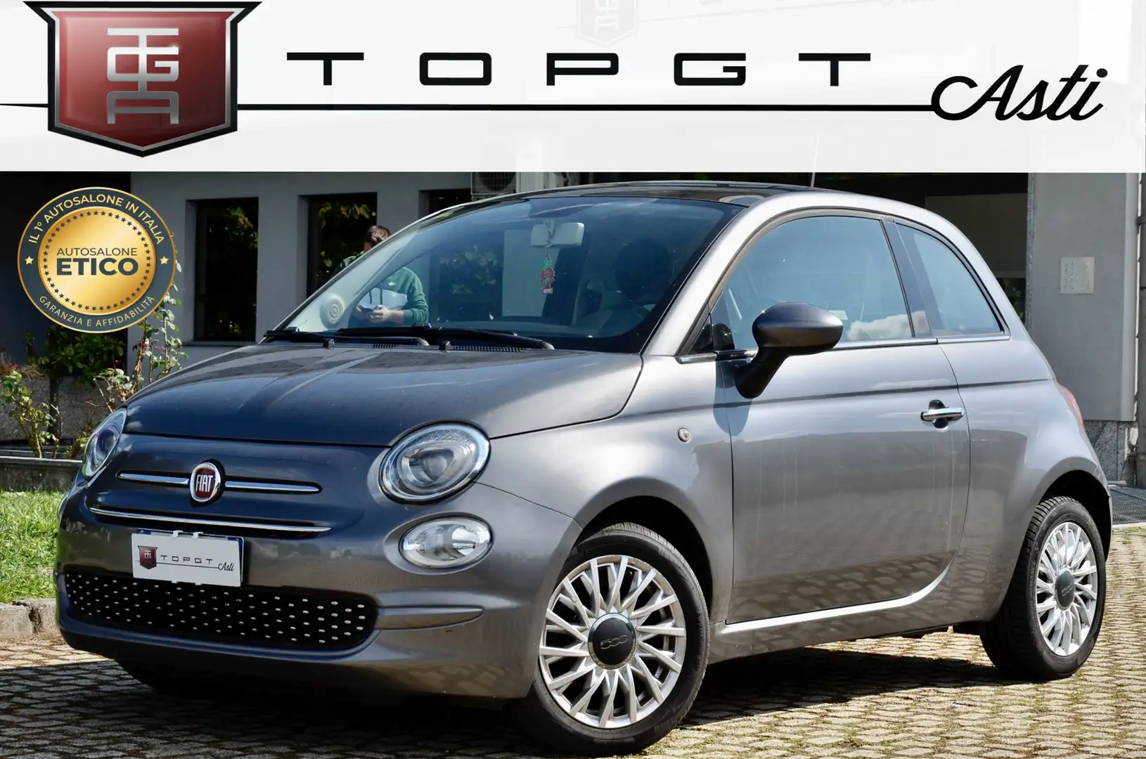 Fiat 500 500 1.2 Lounge 69cv SERVICE FIAT, PREZZO REALE Grigio - 1
