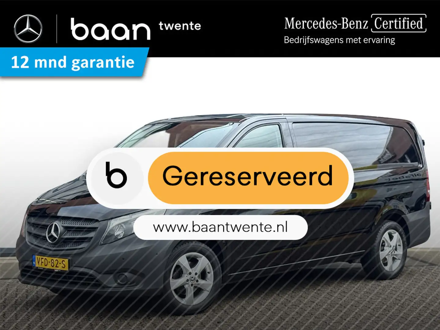 Mercedes-Benz Vito 110 L | Airco | Cruise | 3-zits | Park sens. V+A. Noir - 1