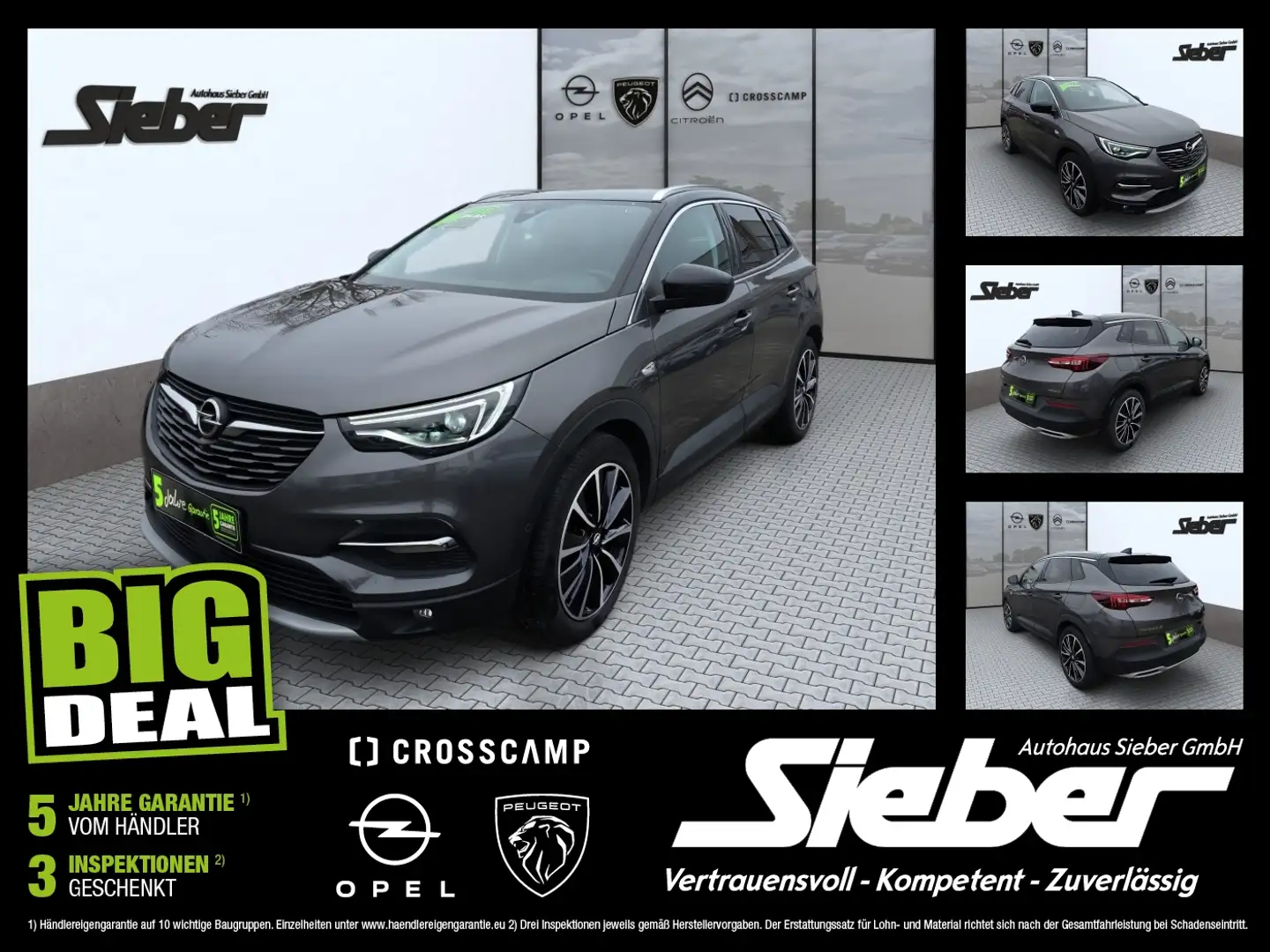 Opel Grandland 1.6 Turbo Ultimate Kamera Navi Sitzhzg Gris - 1