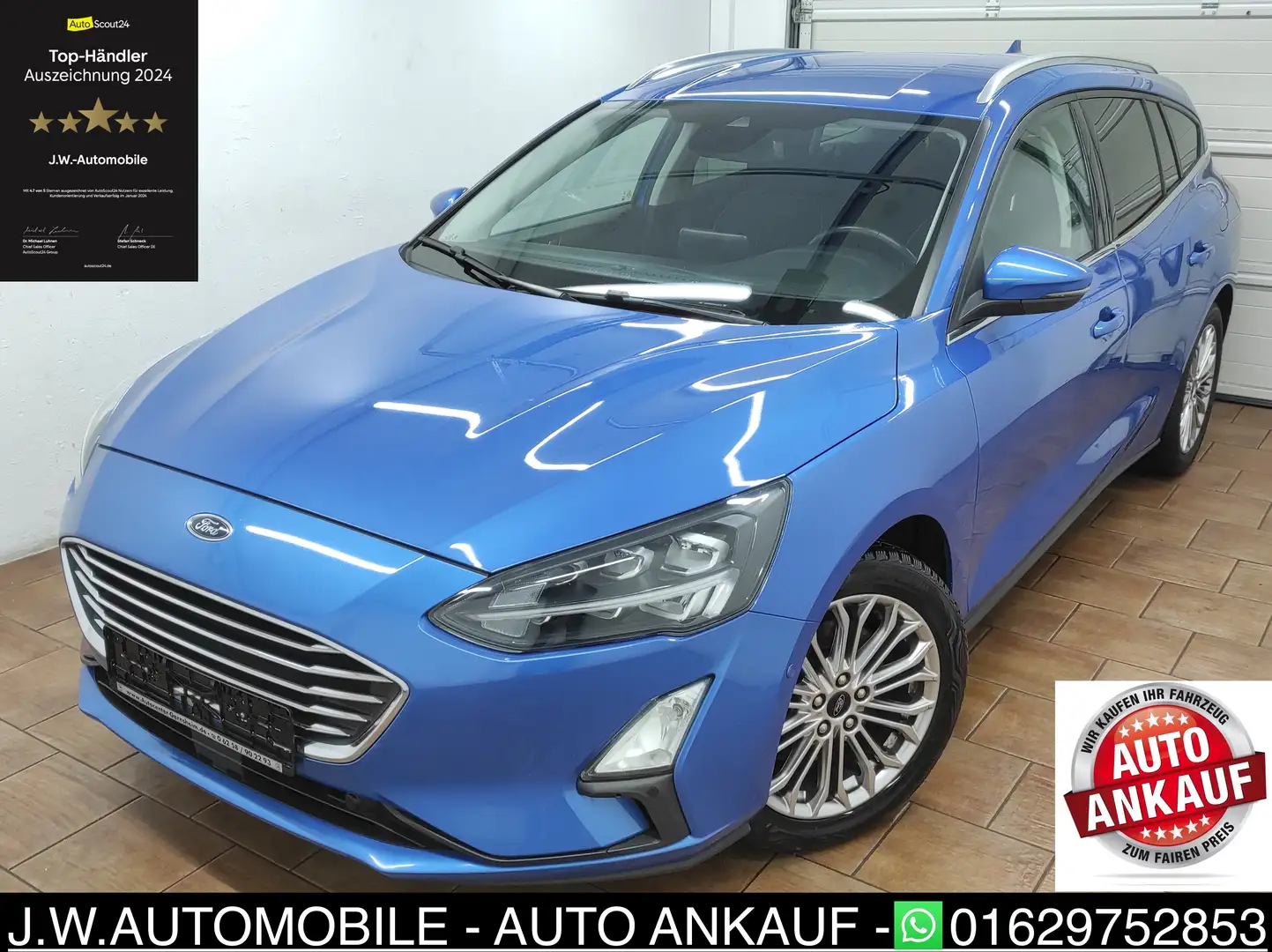 Ford Focus 1.0 TITANIUM EURO-6 KAMERA KLIMA LED AUTOMATIK SOS Bleu - 2