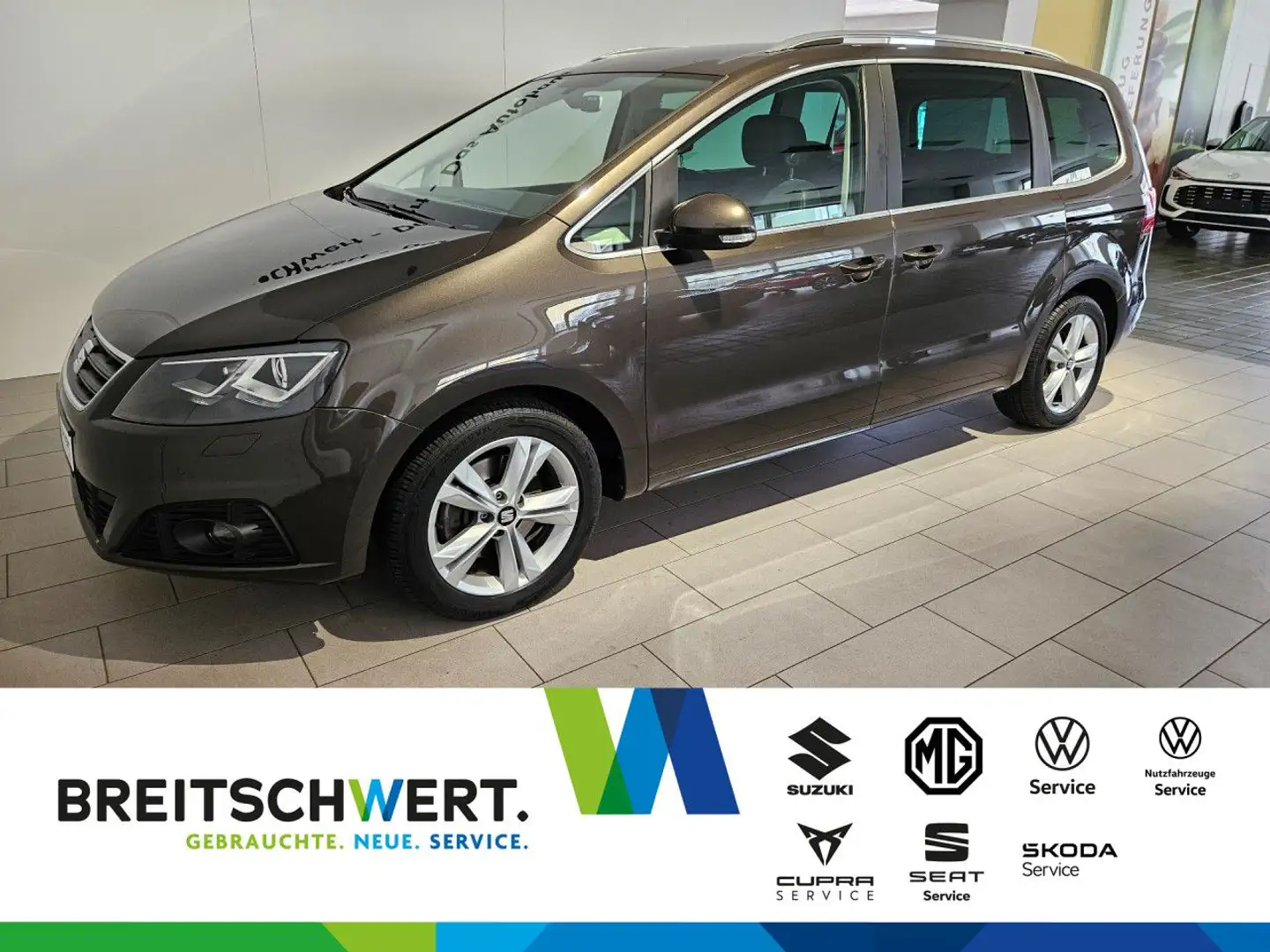 SEAT Alhambra 2.0 TDI Crono Plus AHK Xenon Navi GRA RFK Marrón - 1
