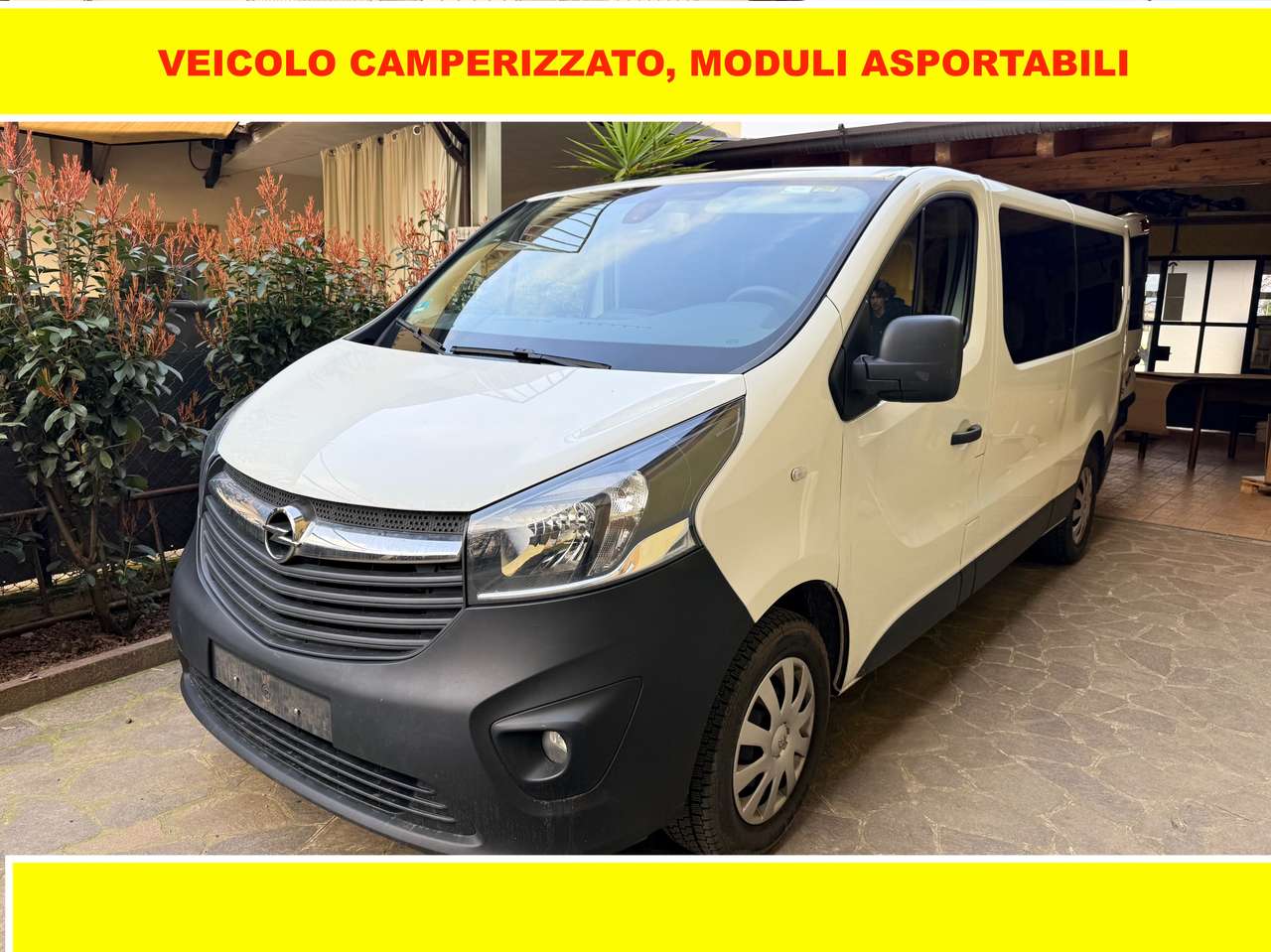 Opel Vivaro camperizzato L2 h1 passo lungo 8 posti omologato