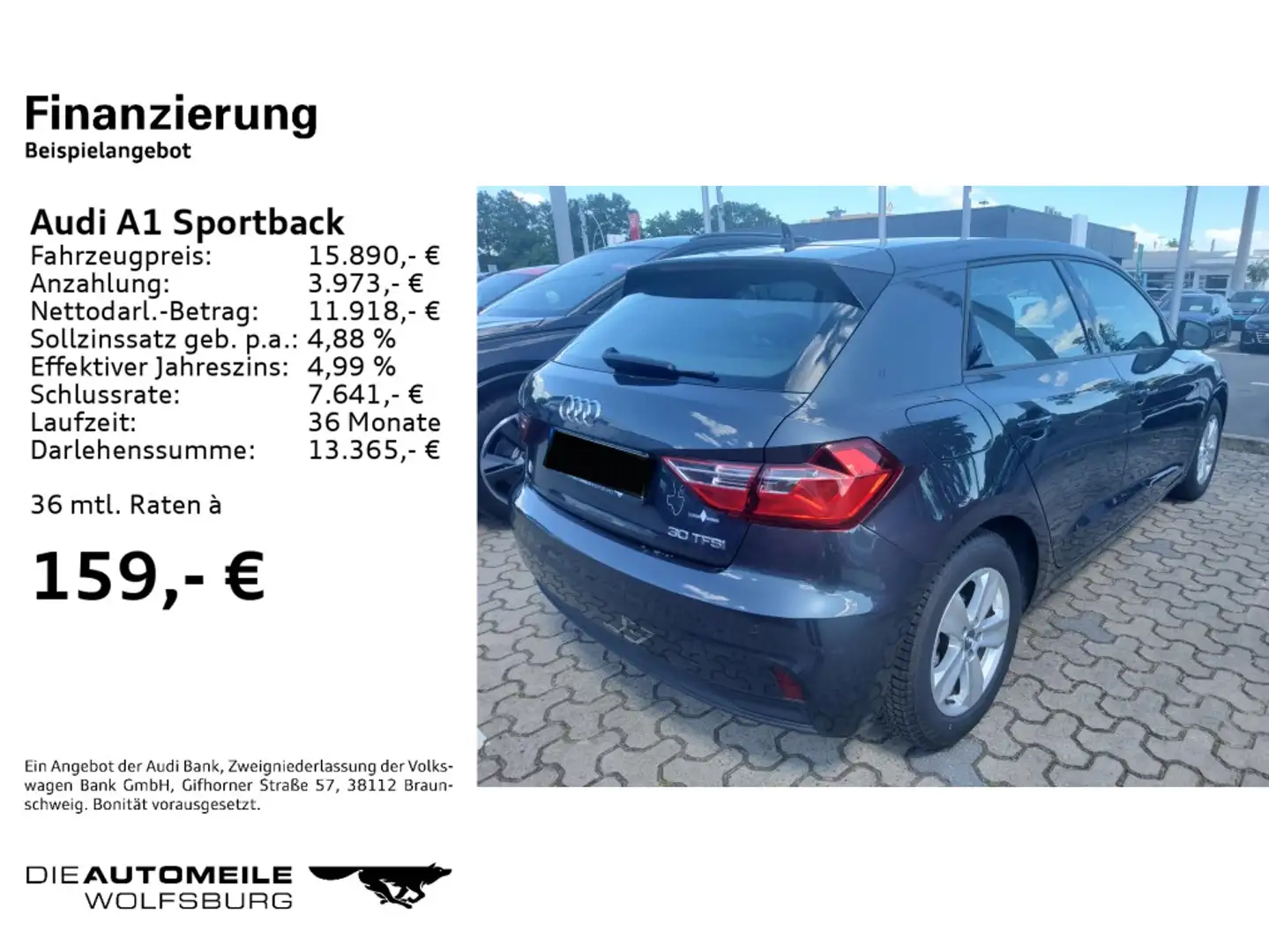 Audi A1 30 TFSI LED/Einparkhi/Multilenk Grau - 2