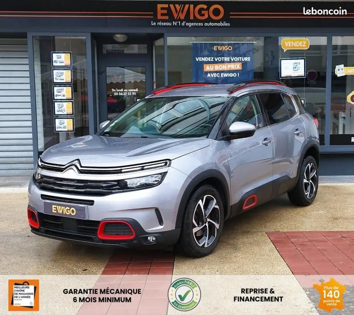 Citroen C5 Aircross Citroën 1.5 BLUEHDI 130 SHINE PACK EAT BV Gris - 1