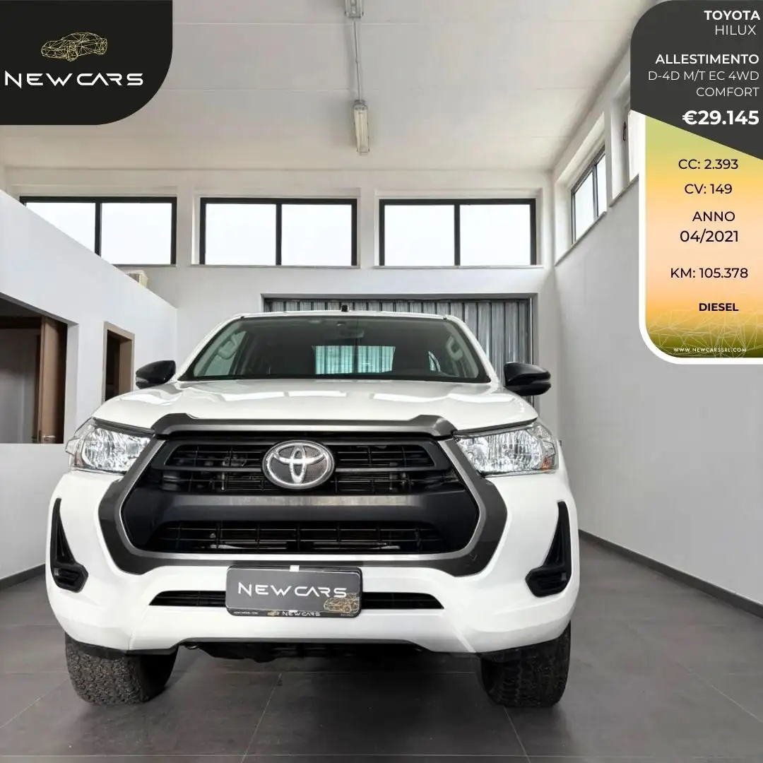 Toyota Hilux Hilux 2.4 d-4d double cab Comfort 4wd Blanc - 1