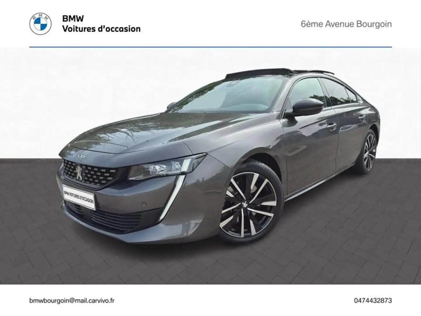 Peugeot 508 HYBRID 225ch GT e-EAT8 Gris - 1
