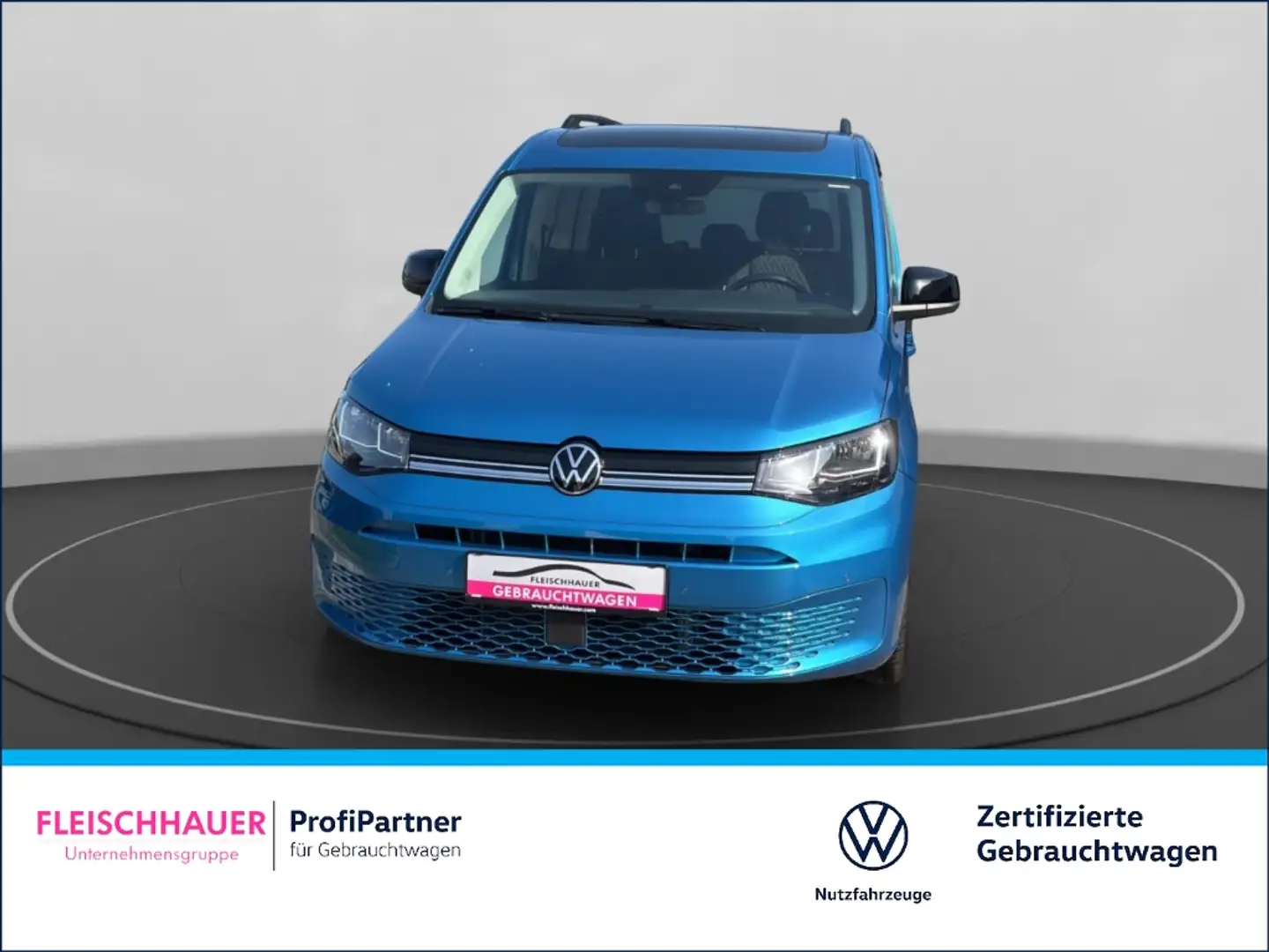Volkswagen Caddy 1.5 Life 85 TSI Automatik+Navigation+Panoramadacch Blau - 2