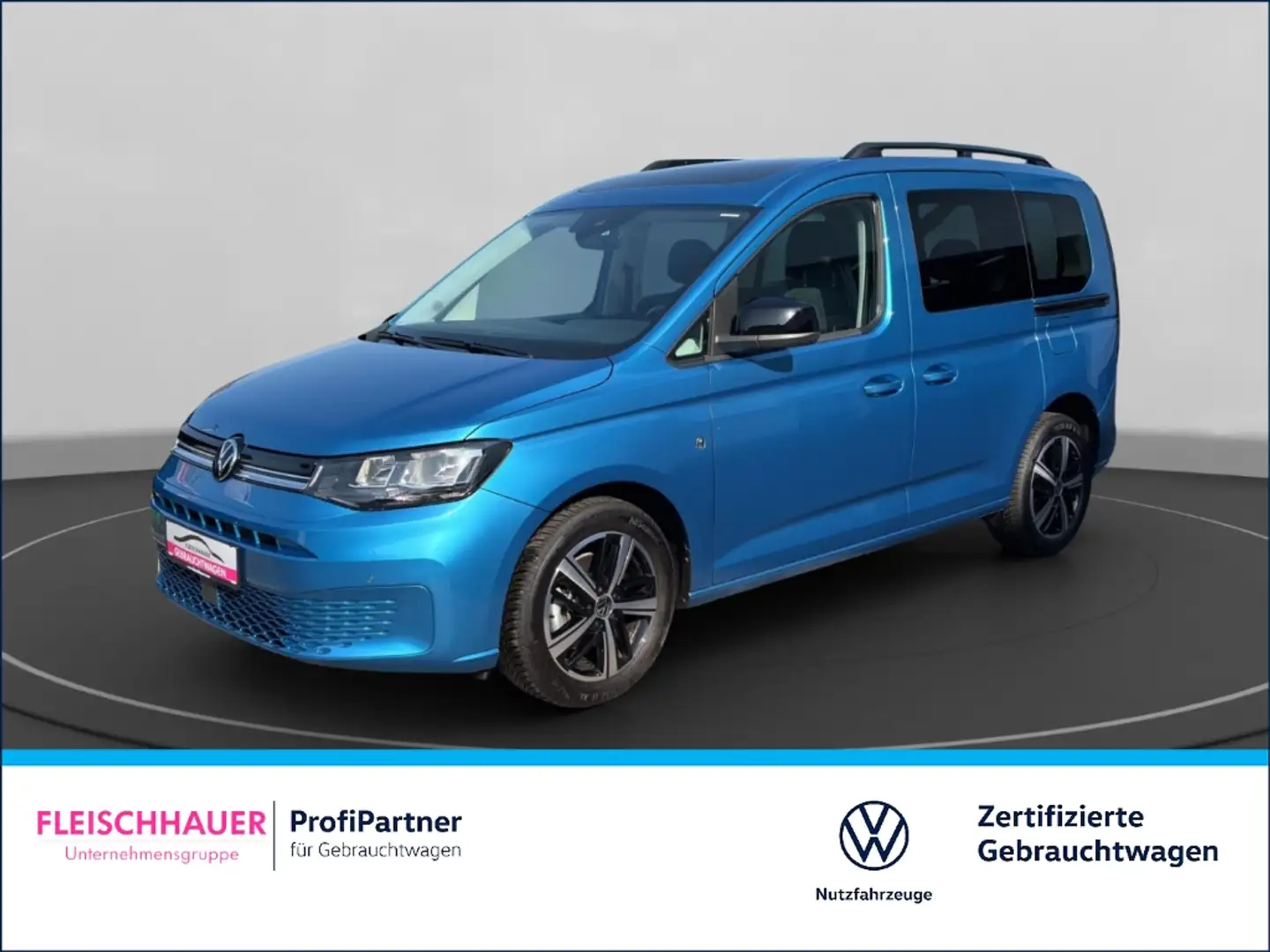 Volkswagen Caddy 1.5 Life 85 TSI Automatik+Navigation+Panoramadacch Blau - 1