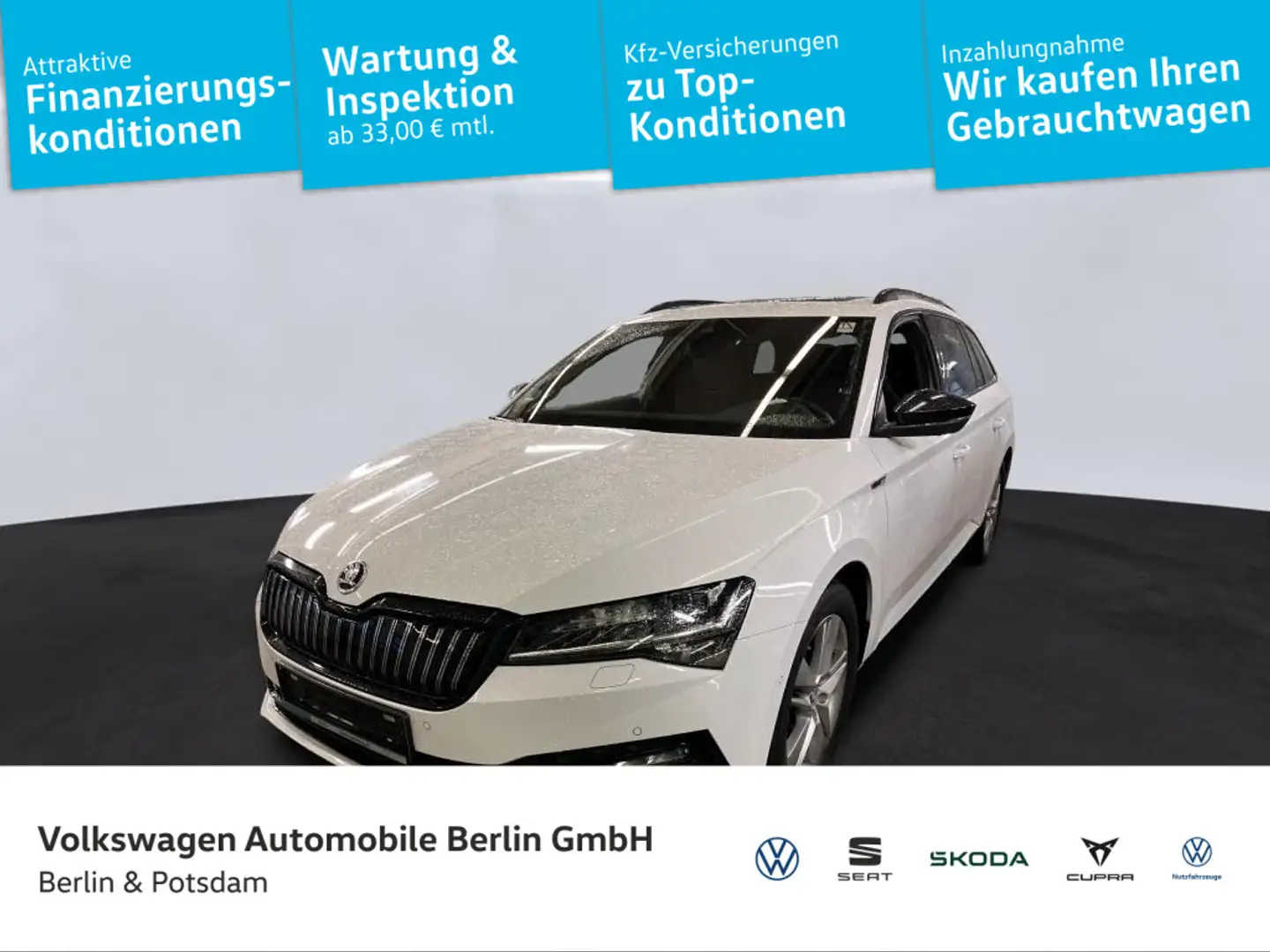 Skoda Superb Combi iV 1.4TSI DSG Sportline STHZG P-DAC Weiß - 1