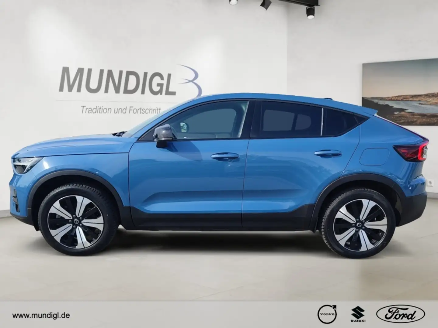 Volvo C40 Plus Electric AWD NAVI PANO RFK Klimaaut STHZ SHZ Blau - 2