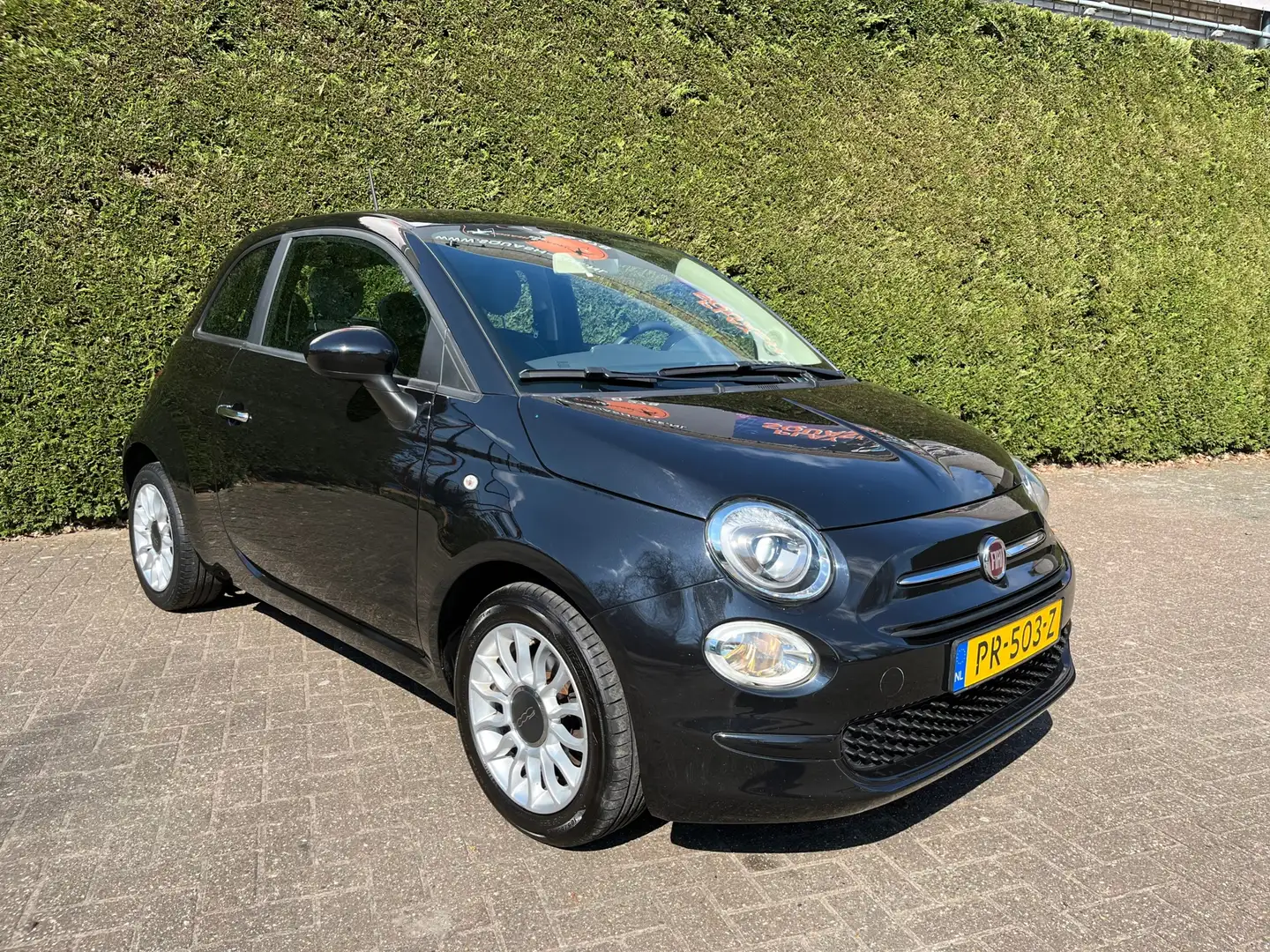 Fiat 500 0.9 TwinAir Turbo Popstar. nieuw model, airco, ele Zwart - 2