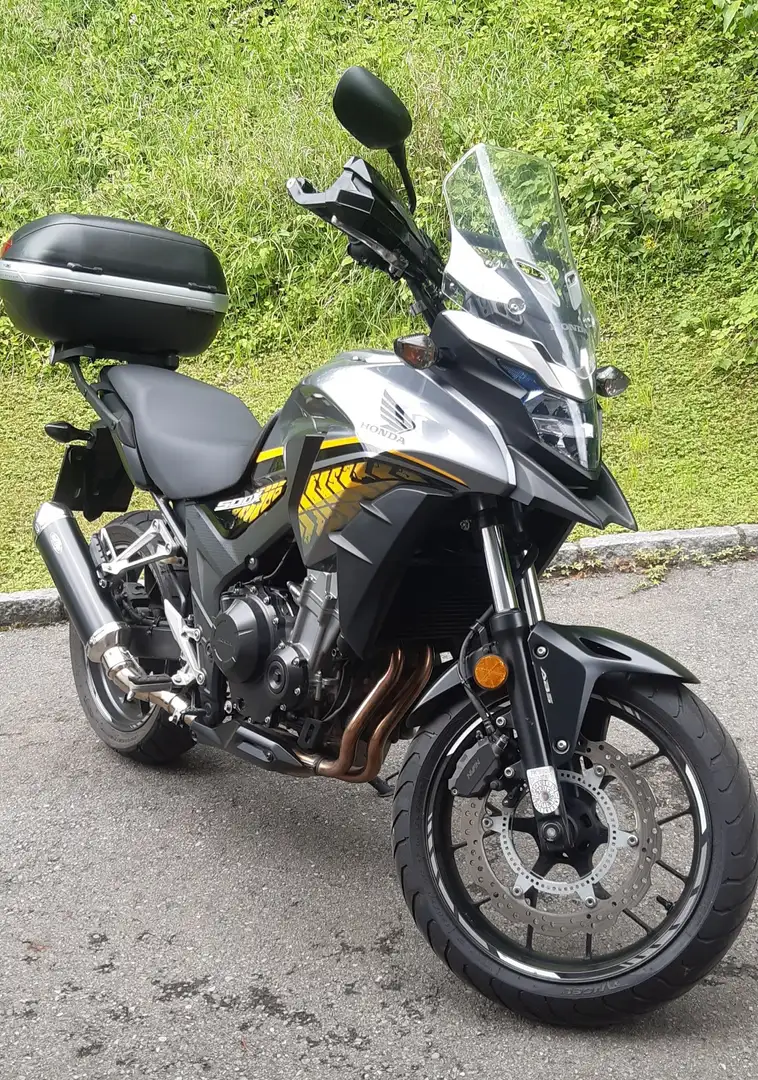 Honda CB 500 Auspuf, scheibe, Koffer, 12V , handschutz, handy h Grau - 1