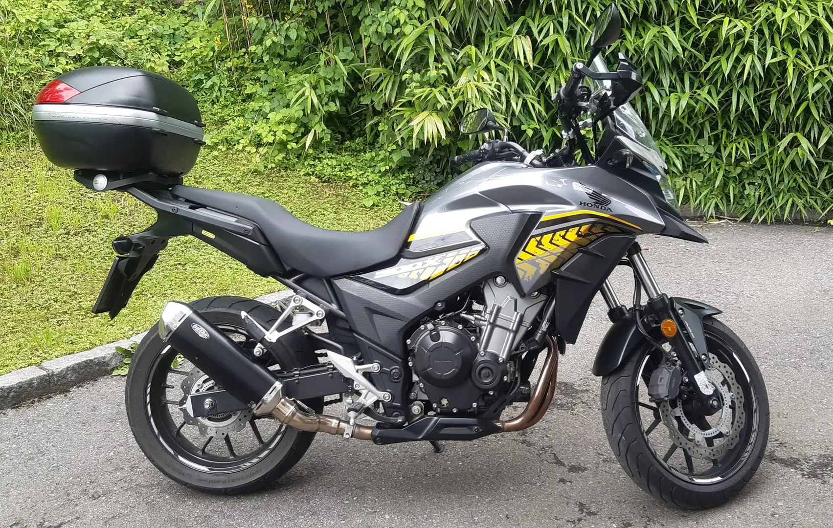Honda CB 500 Auspuf, scheibe, Koffer, 12V , handschutz, handy h Grau - 2