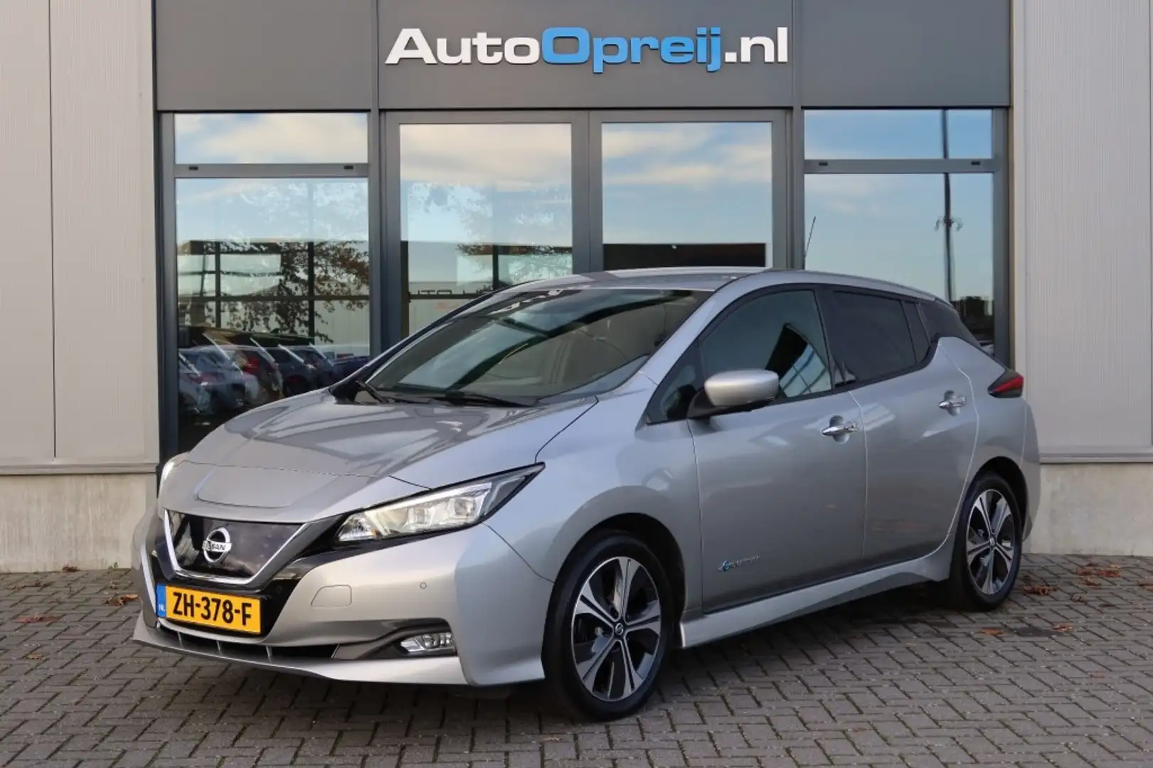 Nissan Leaf Tekna40 kWh NAVI, Camera, Leder bekl, Cruise, Led. Grijs - 1