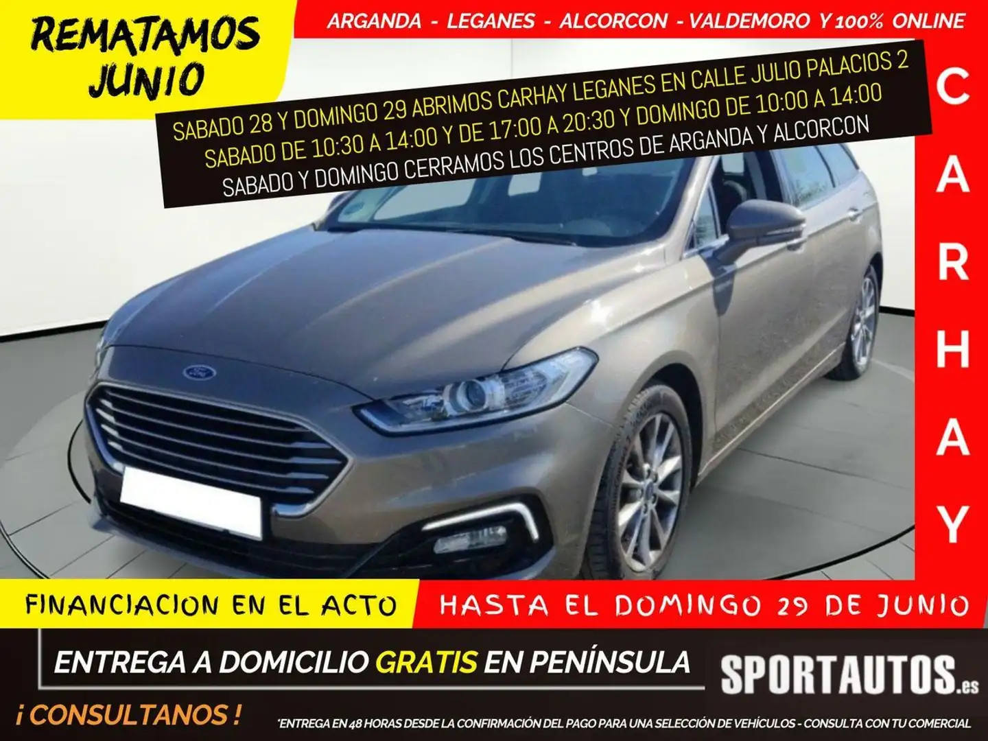Ford Mondeo Sportbreak 2.0TDCI Titanium Aut. 150 Gris - 1