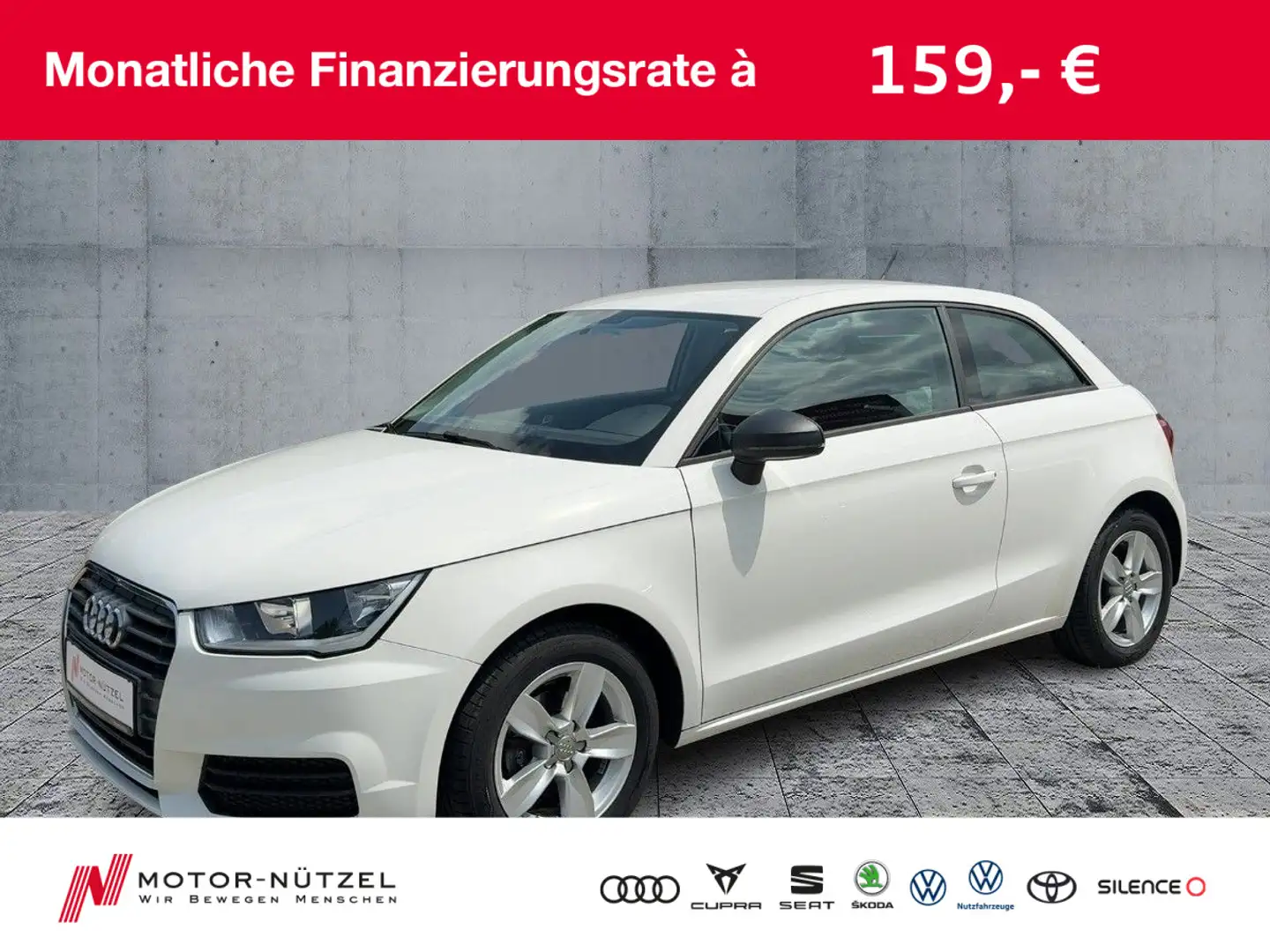 Audi A1 1.0 TFSI KLMA+SHZ+EL.ASP+ZV+MP3+LM 15"+2.HAND Blanco - 1