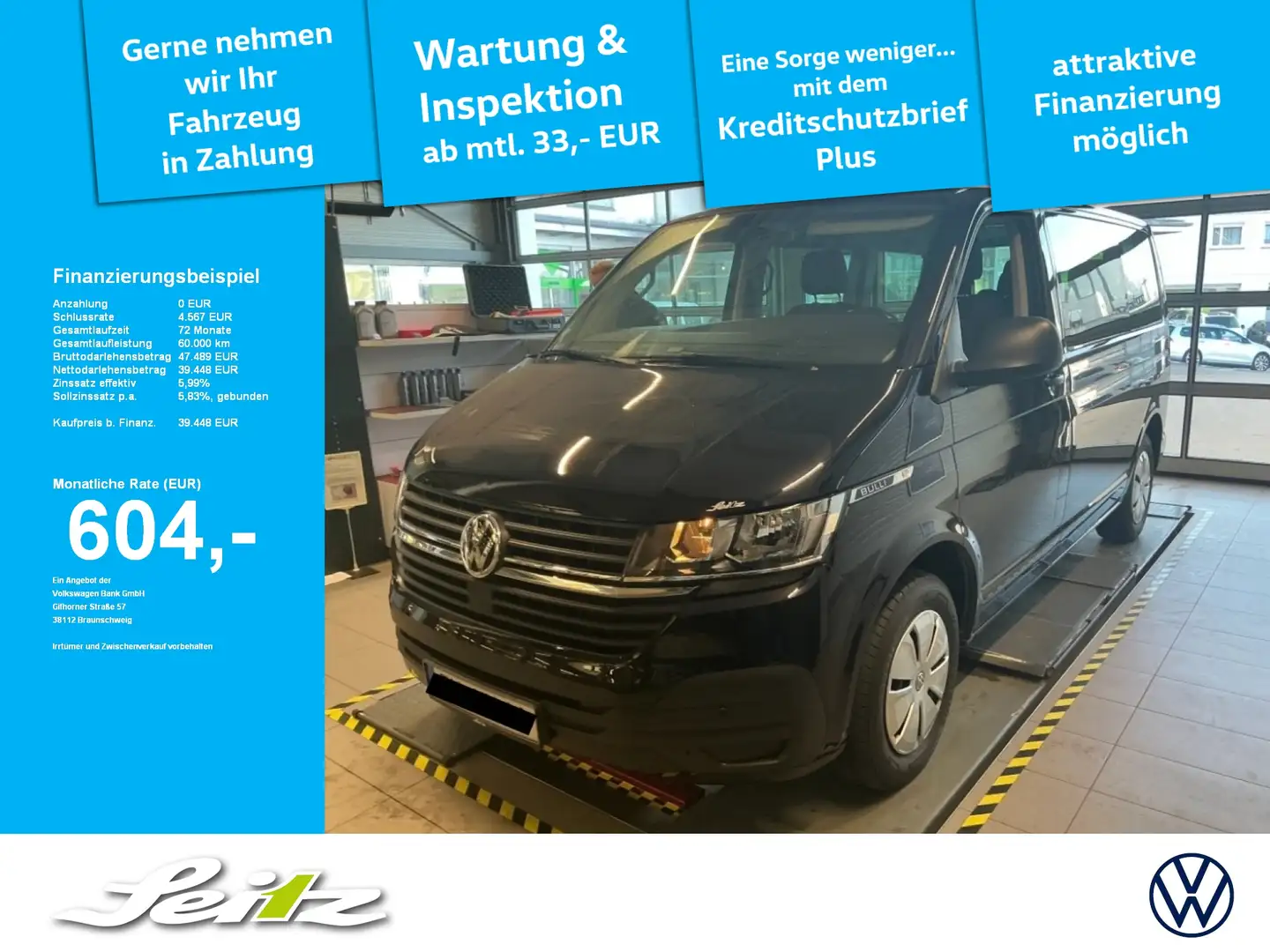 Volkswagen T6.1 Multivan 2.0 TDI KR Family *6-SITZER*PARKSENSOR*SITZH* Negro - 1
