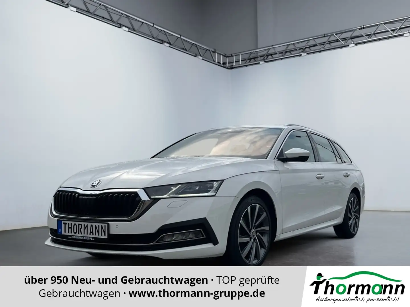 Skoda Octavia Combi 2.0 TDI First Edition Matrix ACC Blanc - 1